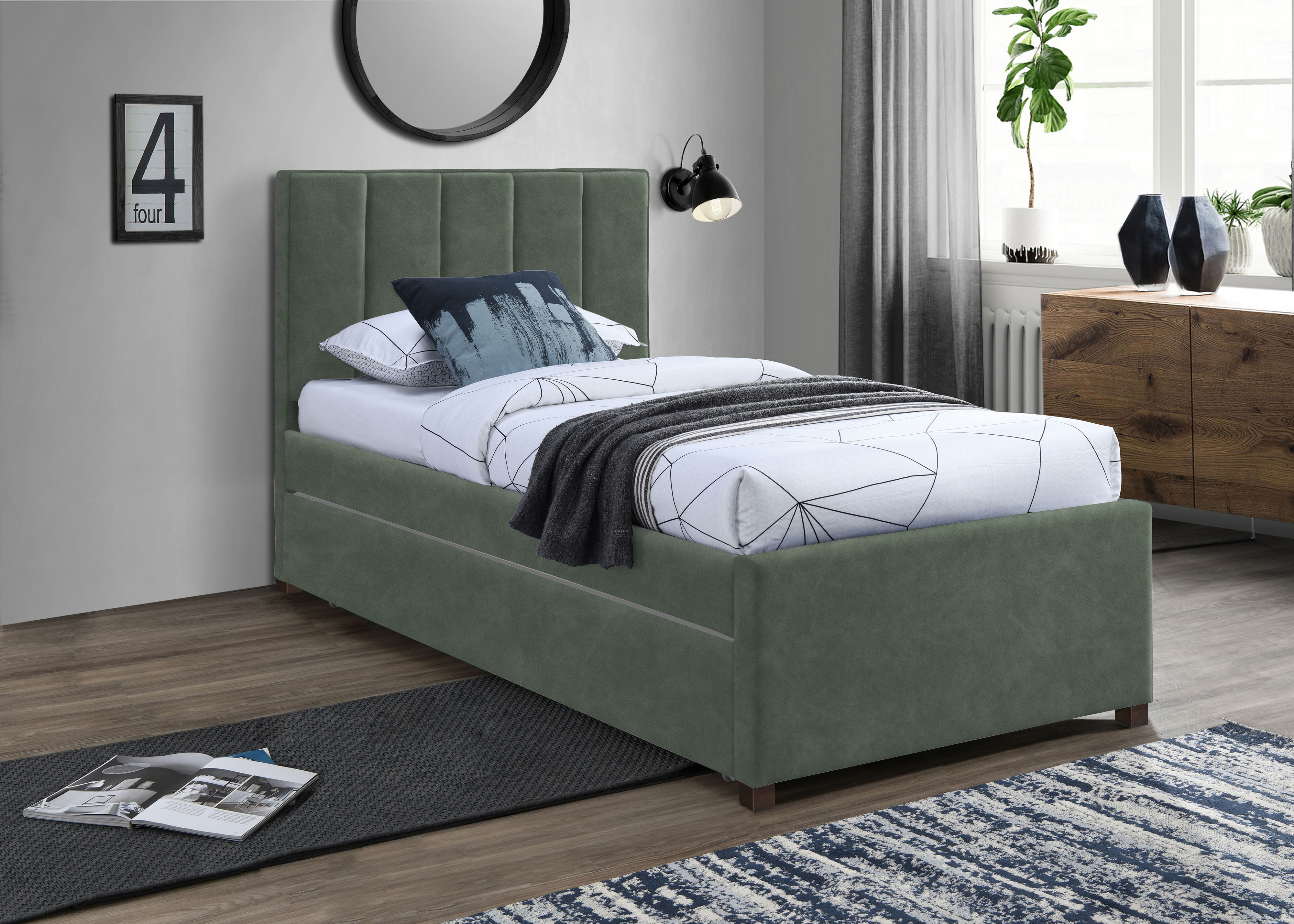 Hudson - Twin Trundle Bed - Green