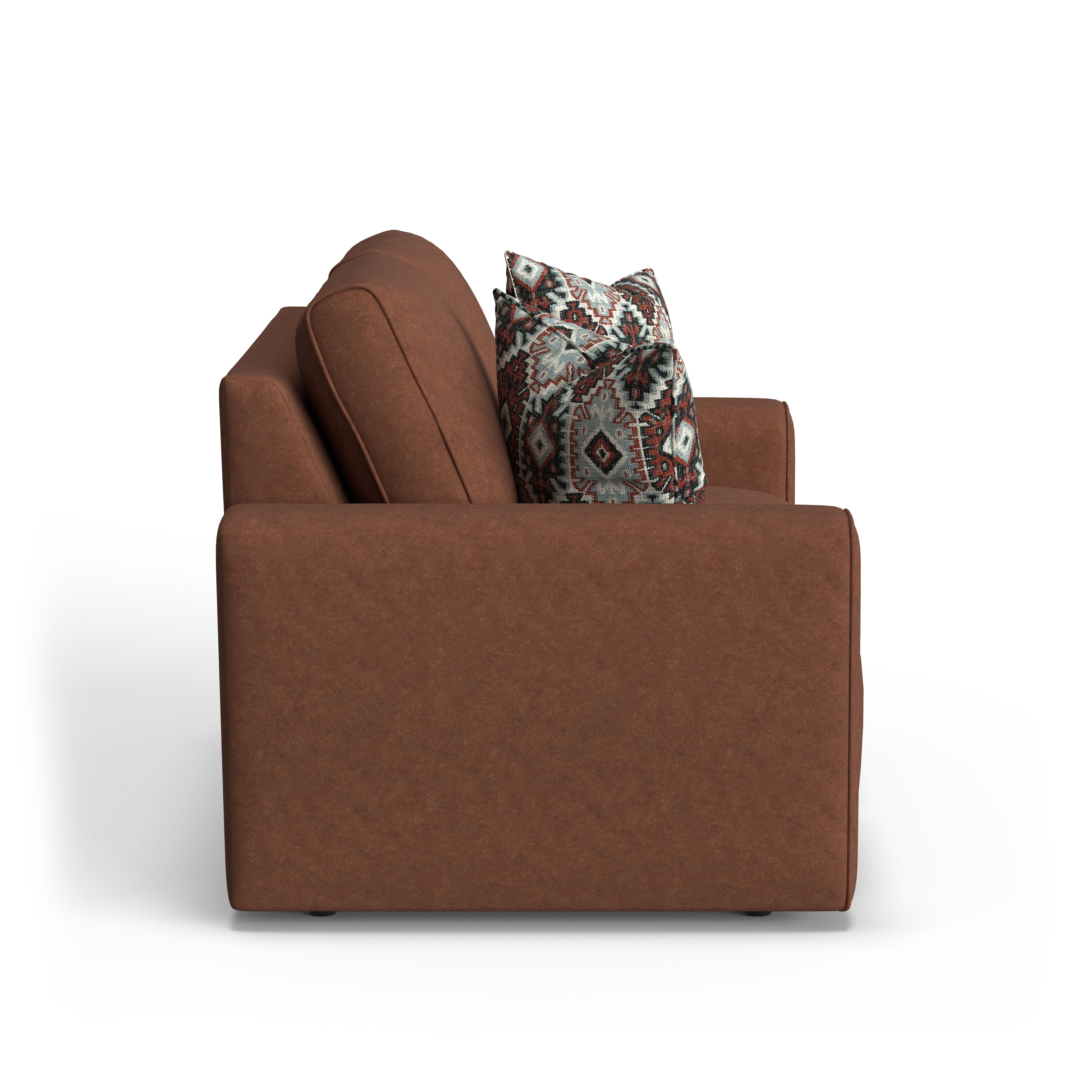 Dawson - Fabric Stationary Loveseat, dark brown, view 6