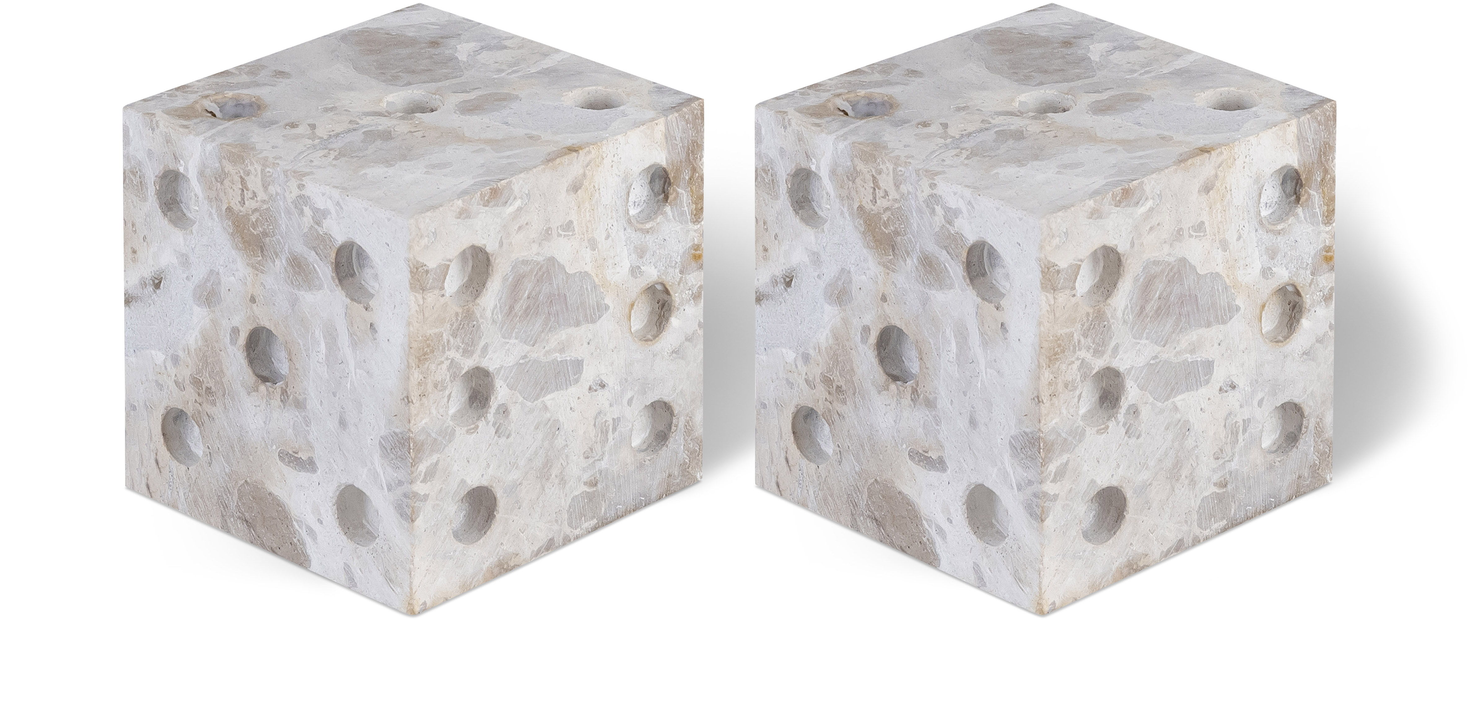 Dice - Marble Decorative - Beige