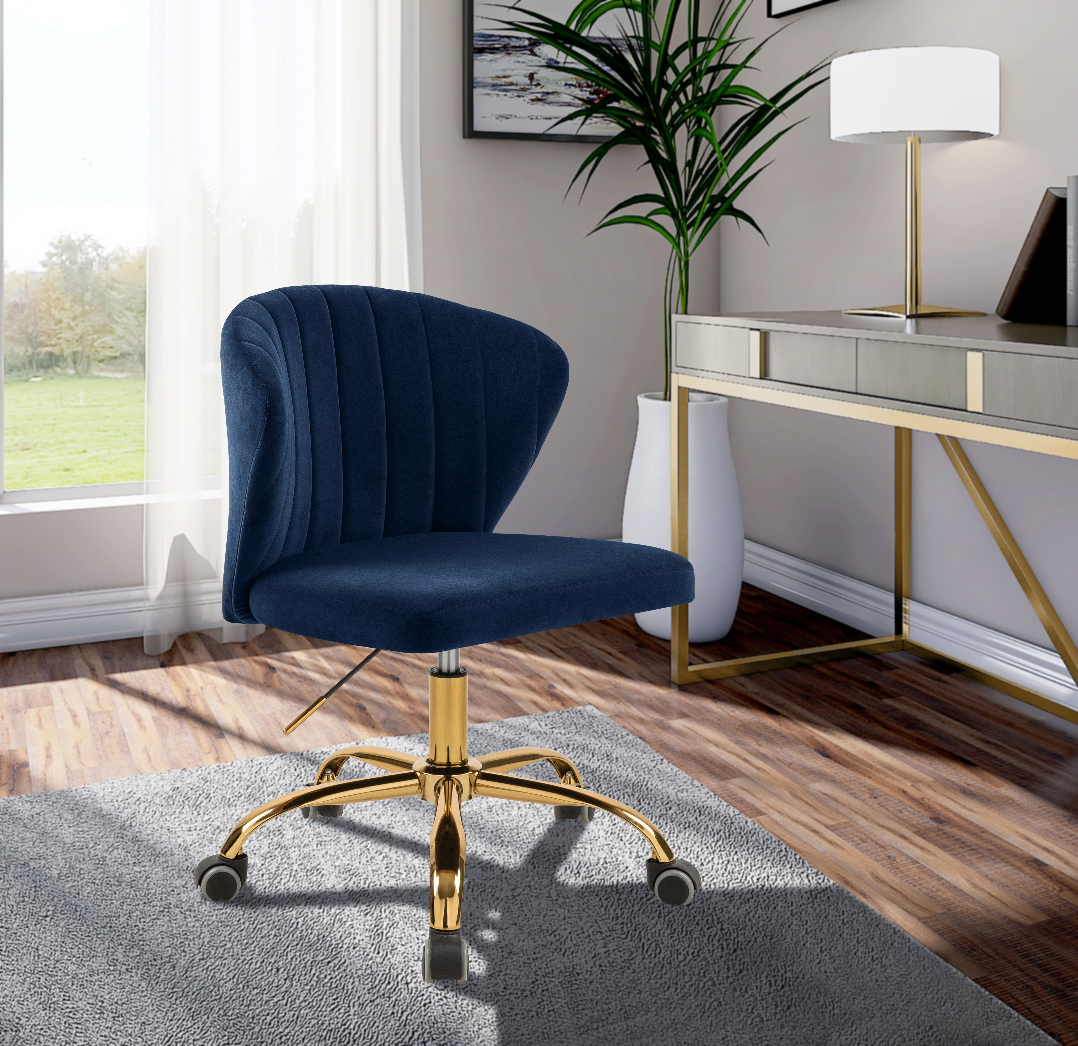 Finley - Fabric Office Chair - Navy