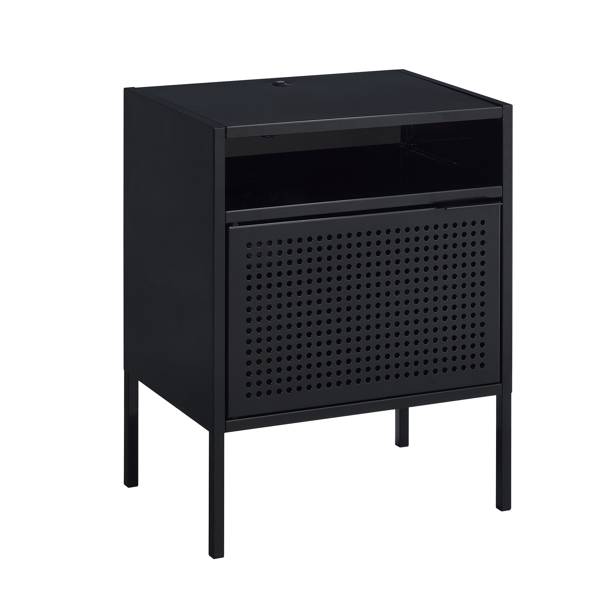 Ember - Nightstand With USB - Black