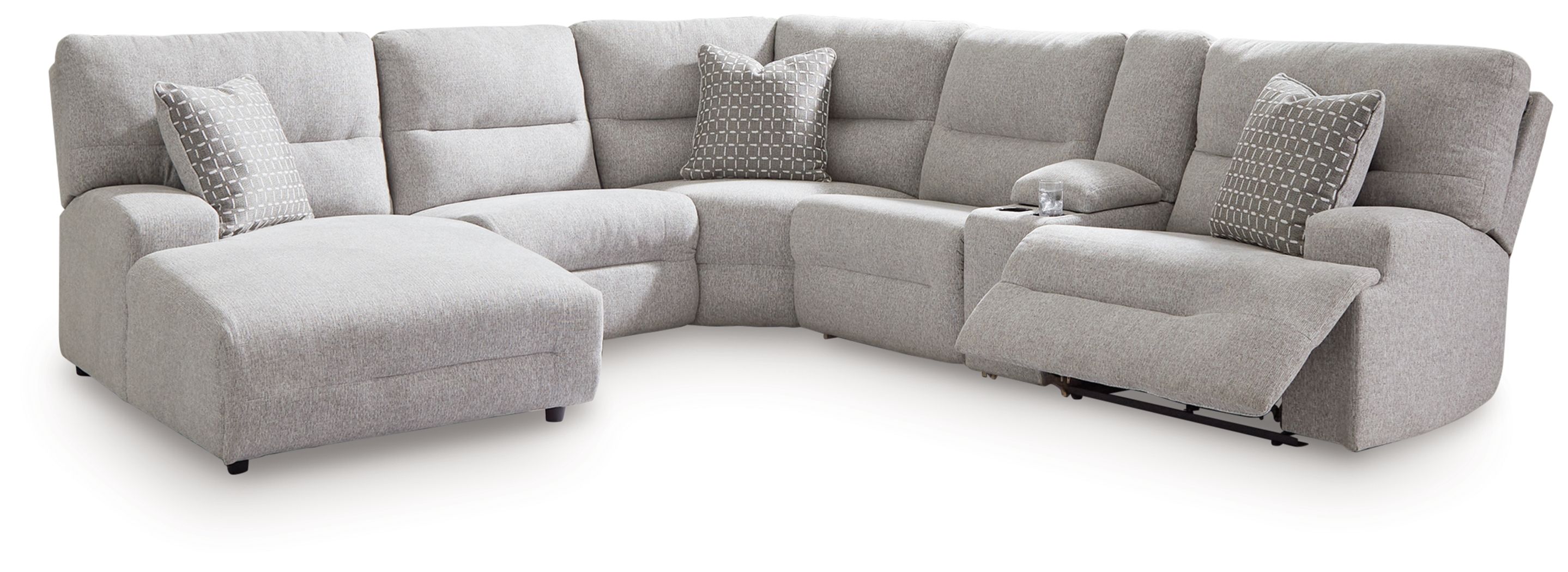 6 Pc · Power Reclining Sectional With Laf Power Reclining Back Chaise