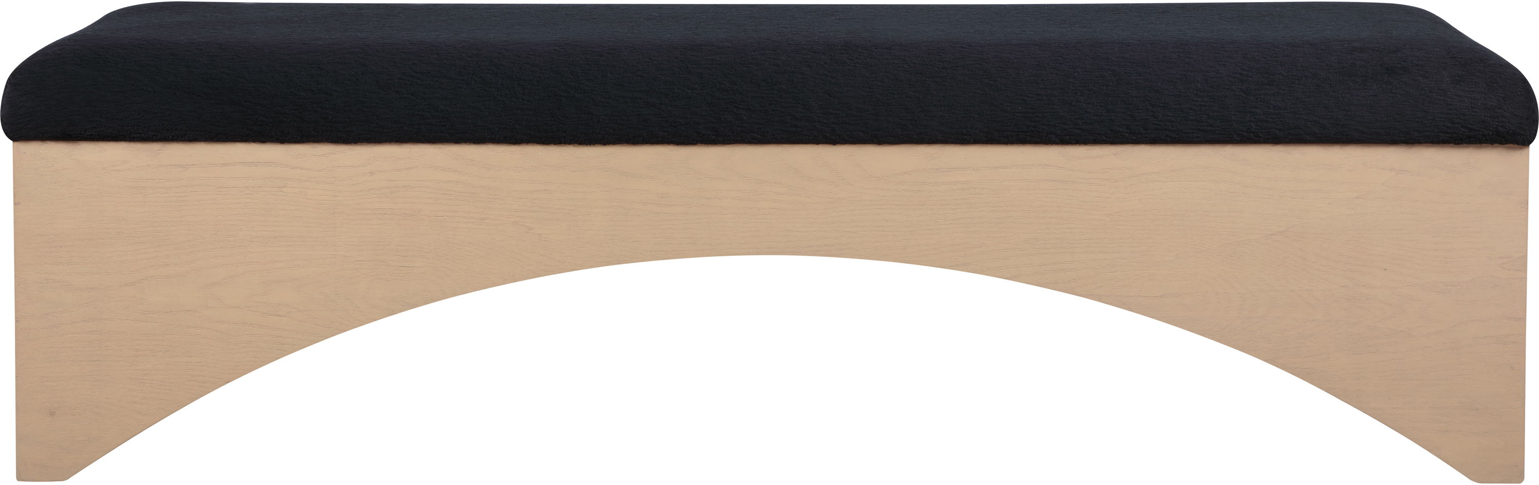Lawson - Bench With Natural Base - Black