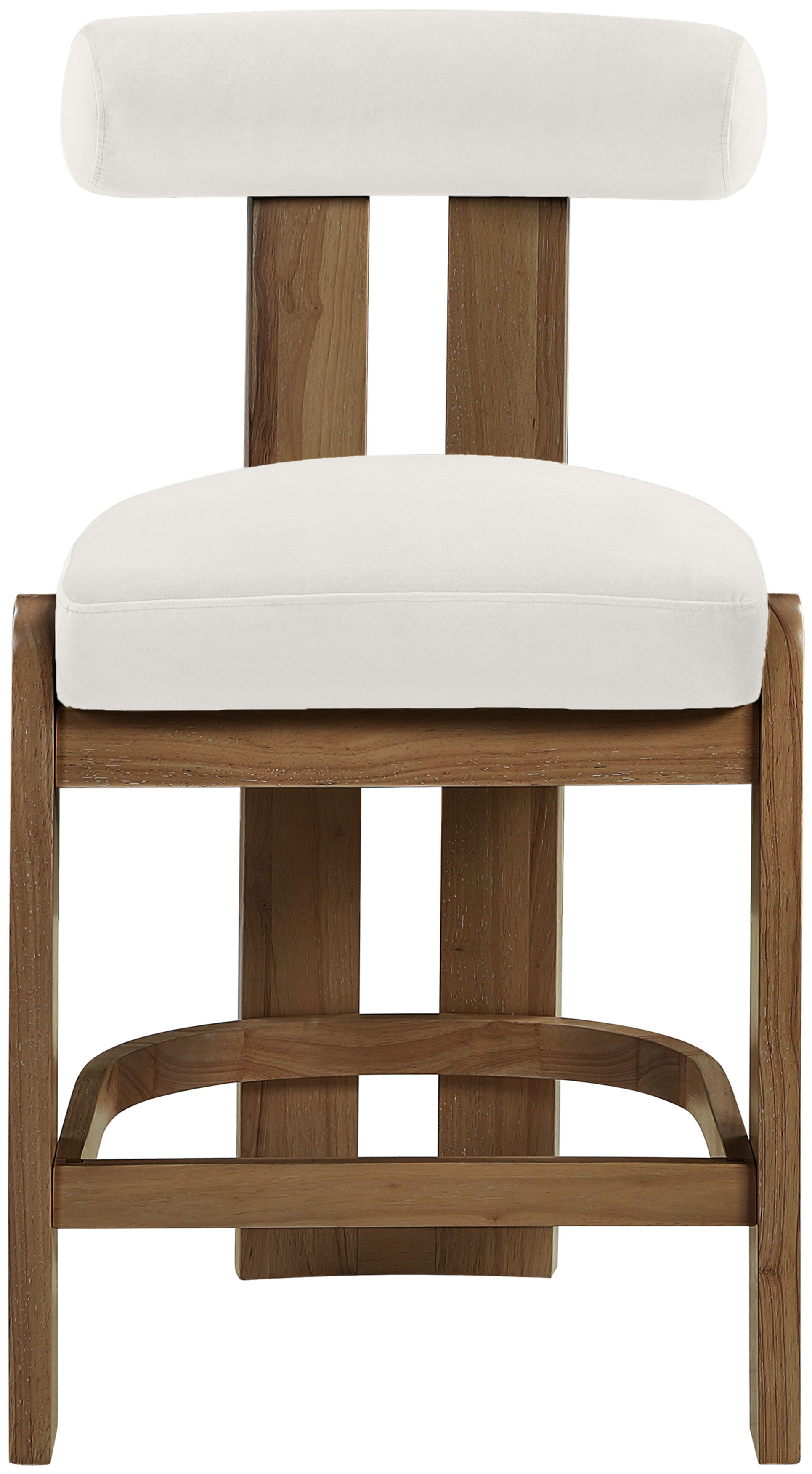 Arienzo - Velvet Upholstered Counter Stool (Set of 2) - Cream
