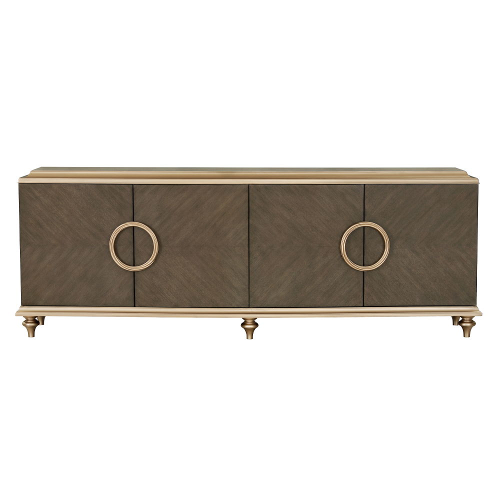 Ashtin - Console Cabinet - Brown, light brown, view 8