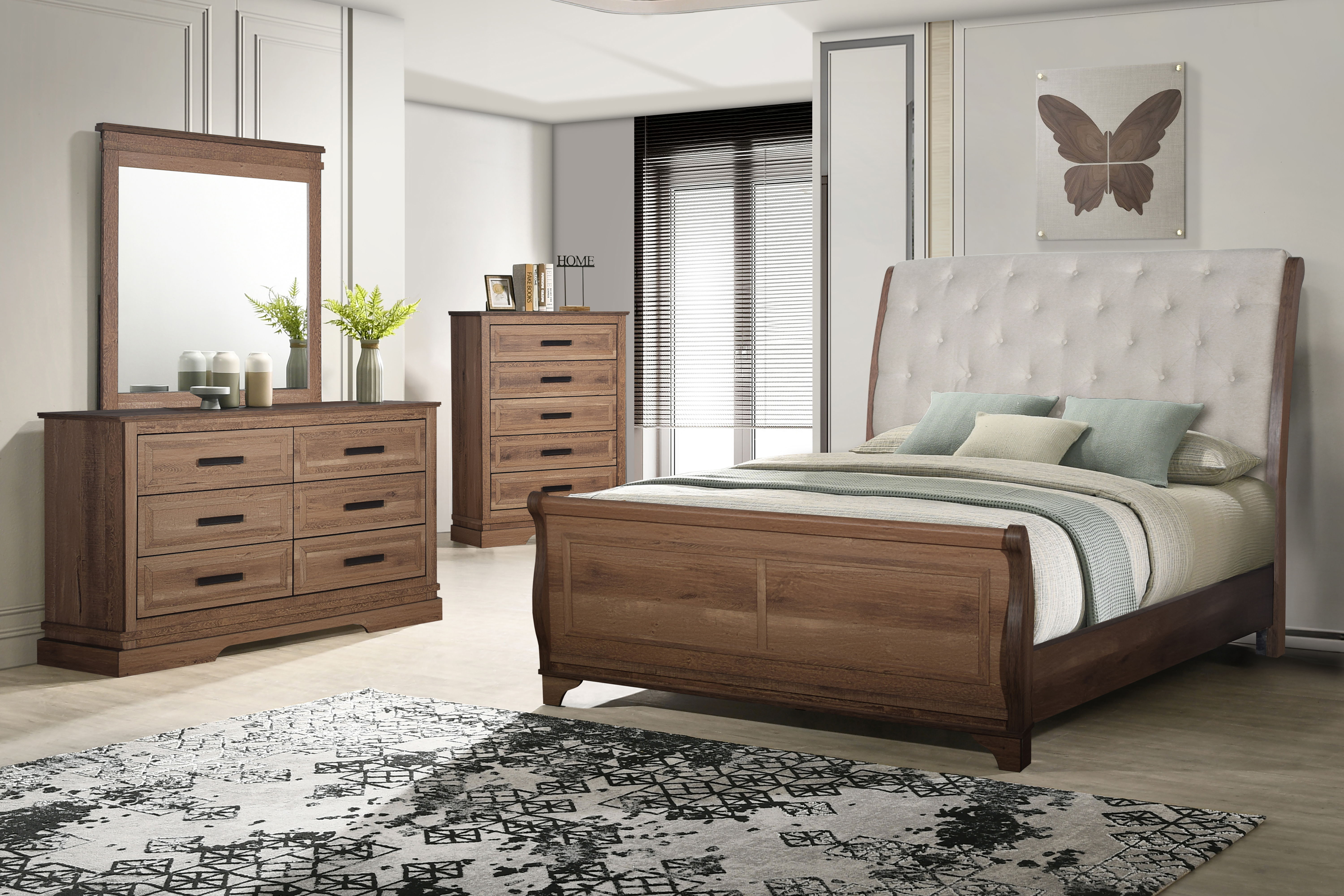 California King · 4 Pc · Bed, Dresser, Mirror, Chest