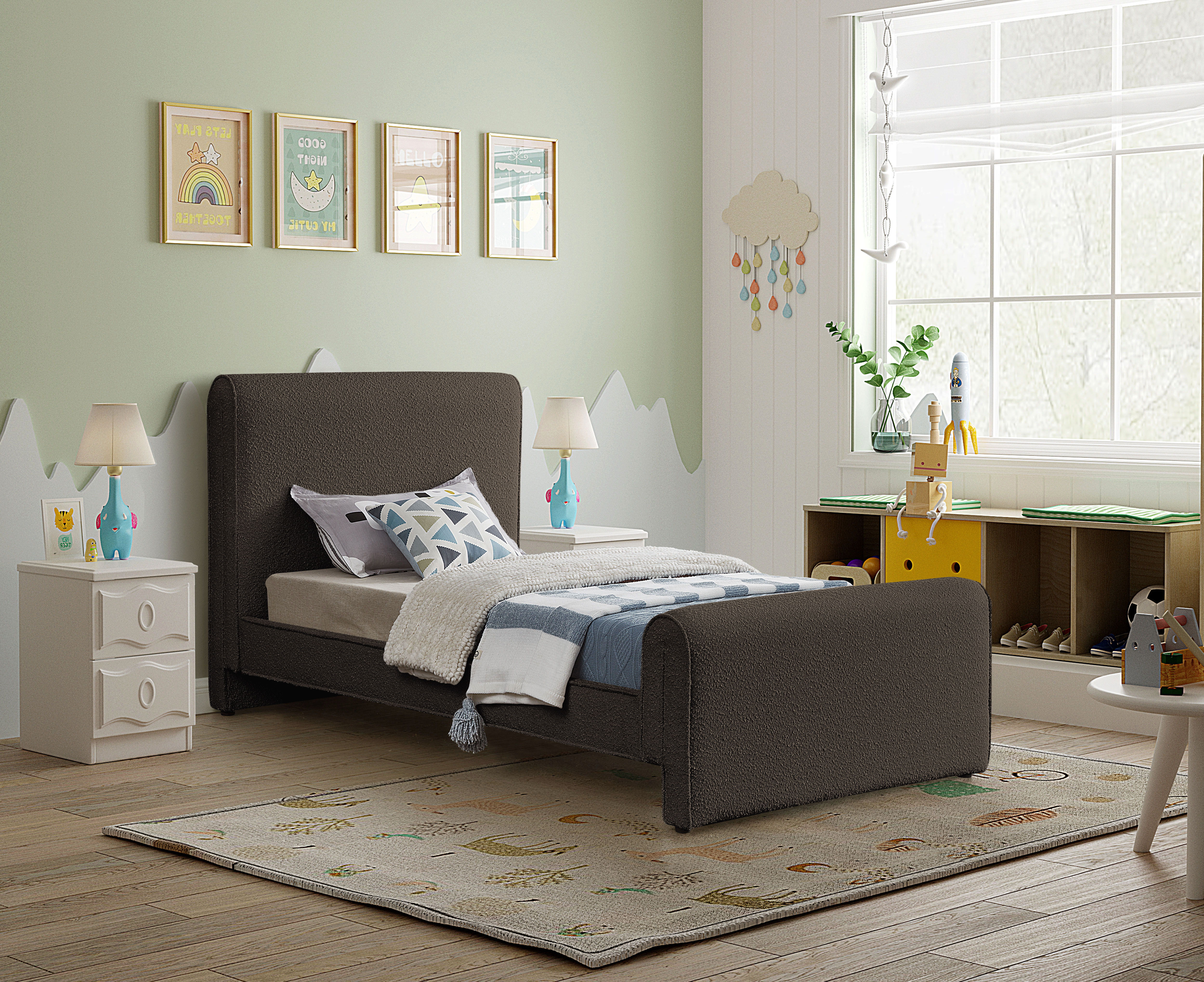 Stylus - Twin Bed - Brown