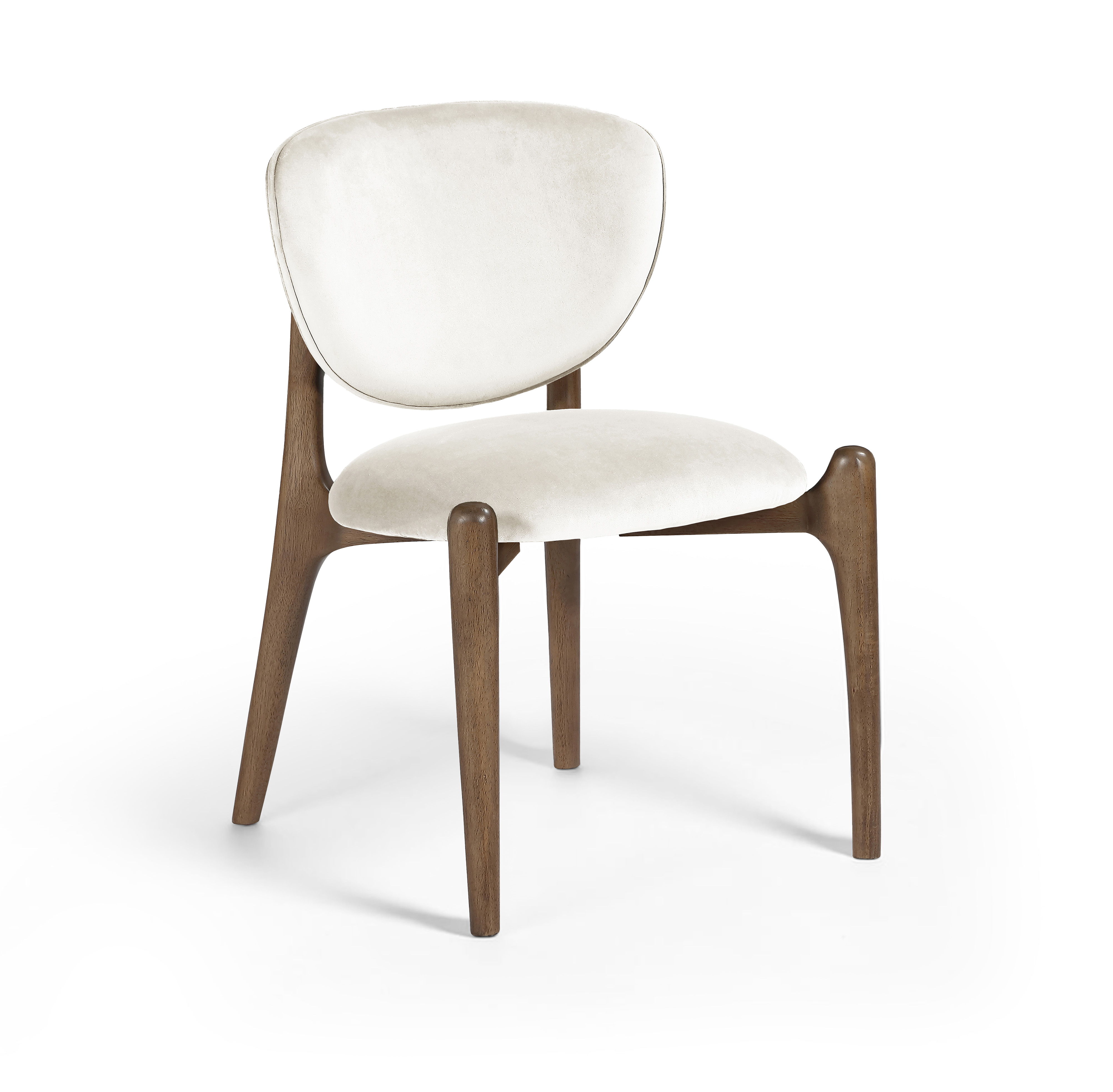 Velora - Upholstered Dining Chair (Set of 2) - Cream / Brown