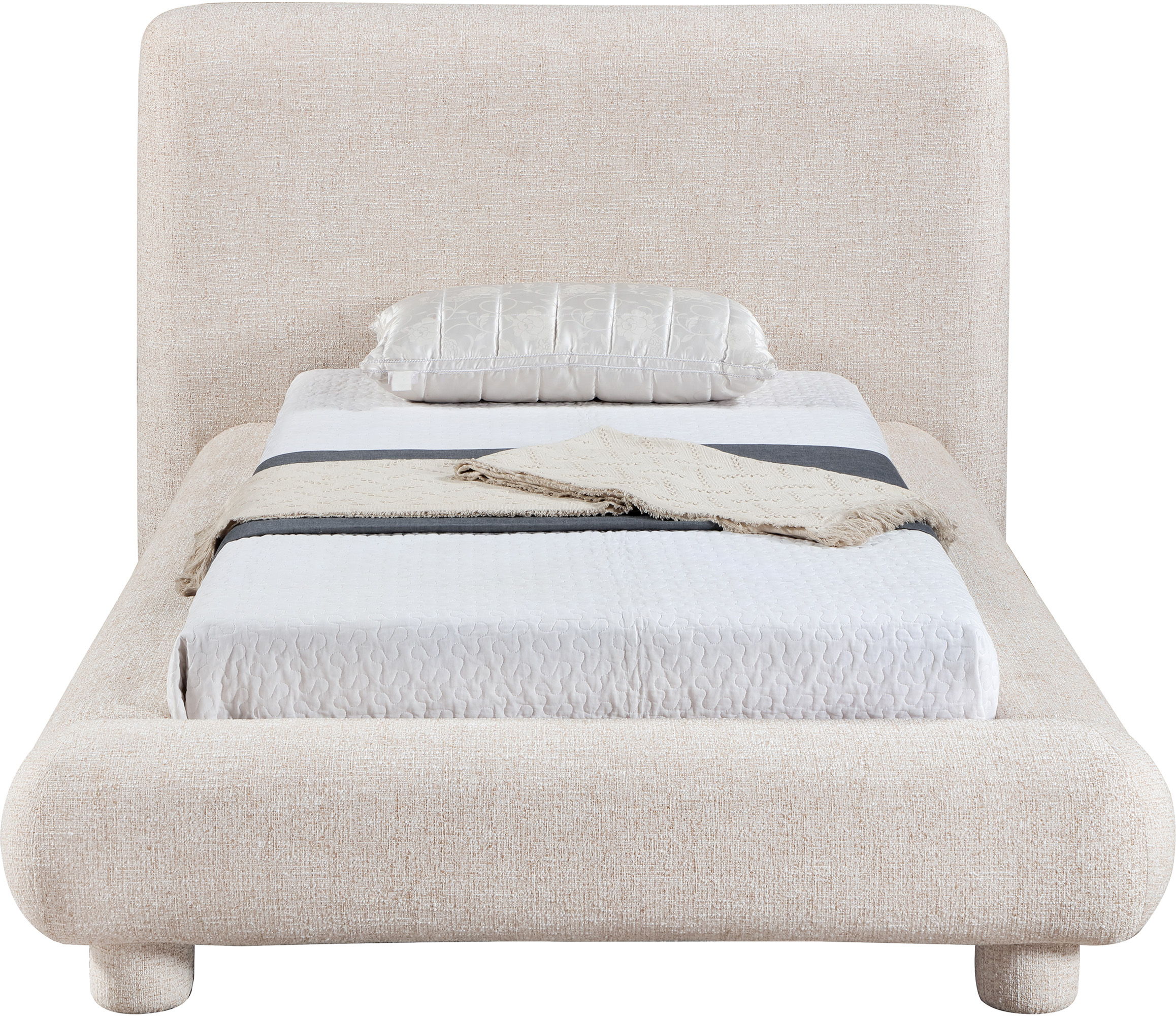 Blair - Fabric Twin Bed - Beige