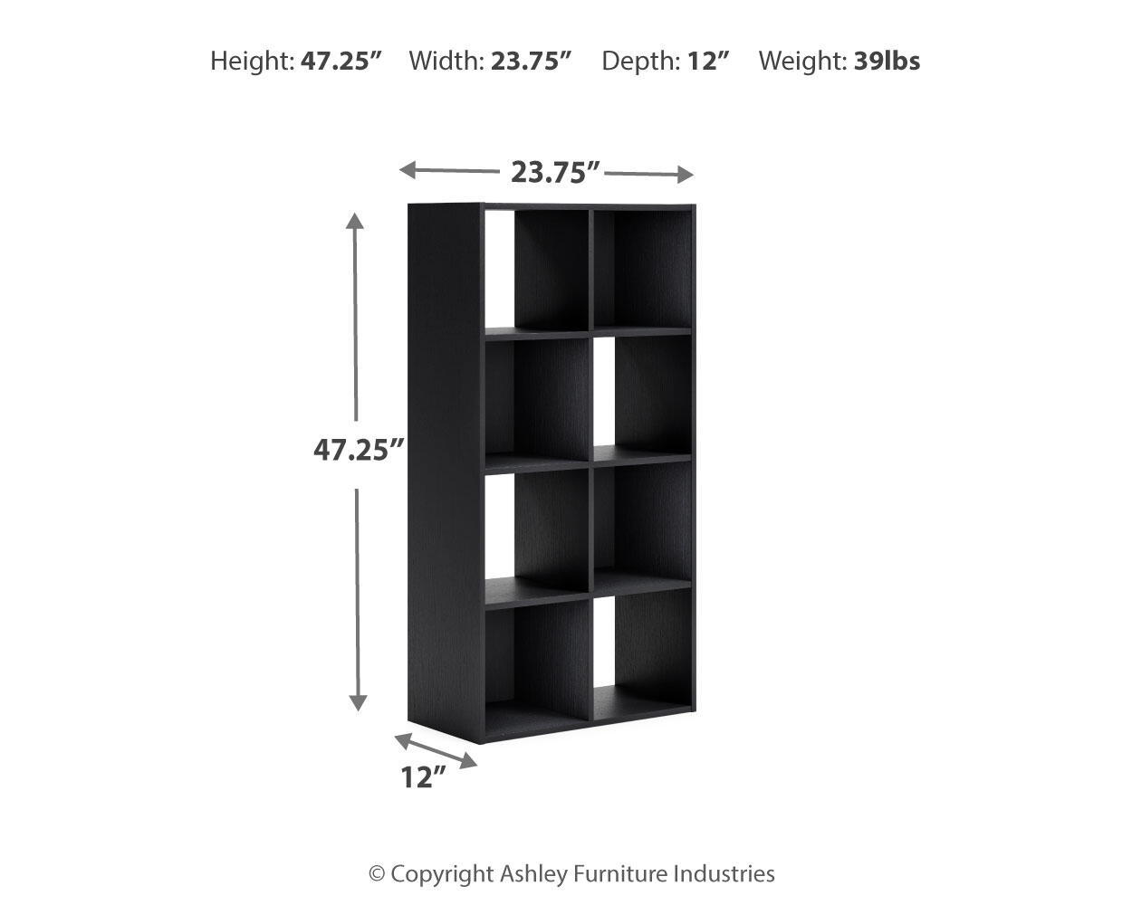 Ashley Furniture Langdrew - Eight Cube Organizer - Black - Image 10