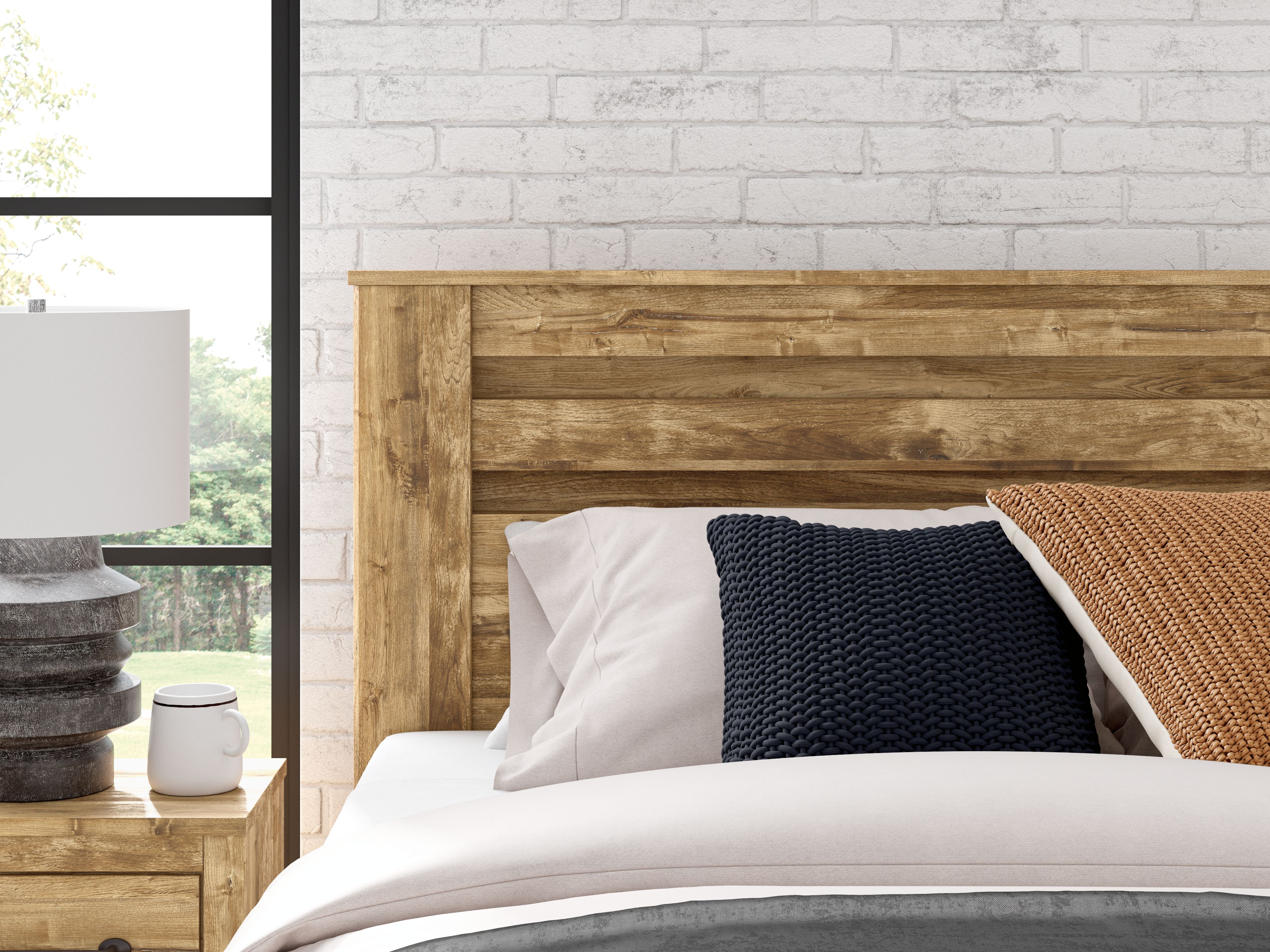 Ashley Furniture Maystonna - Queen Panel Bed - Brown - Image 10