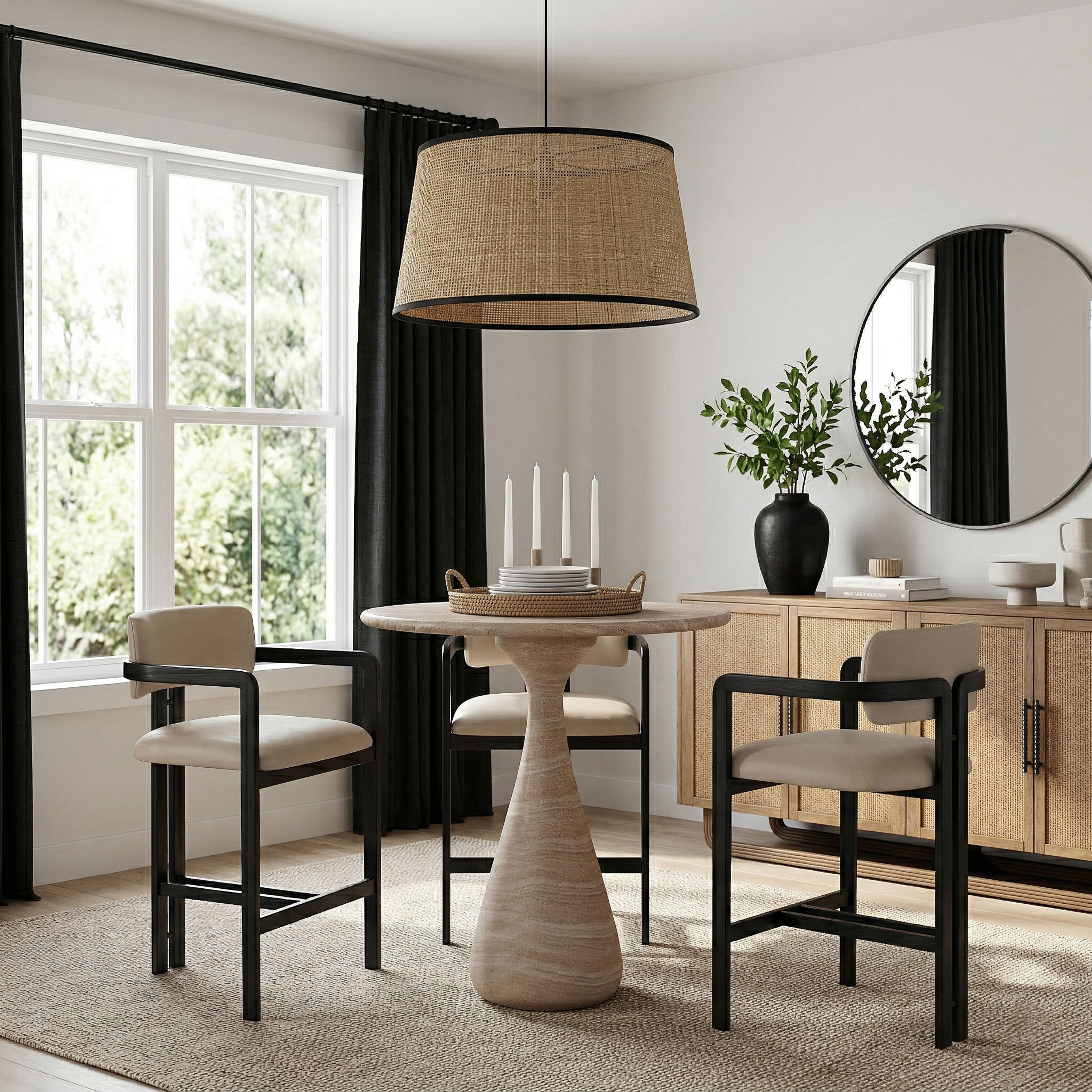 Sano - Indoor/Outdoor Bar Table - Travertine