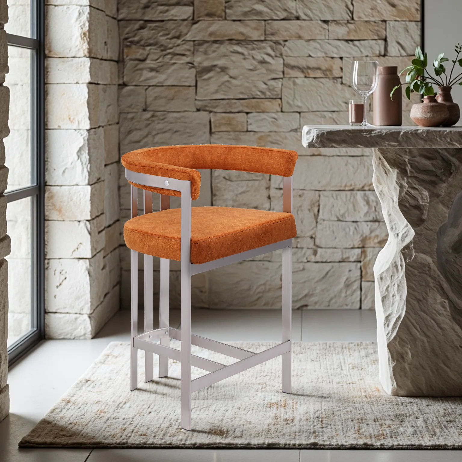 Marcello - Counter Stool (Set of 2) - Cognac