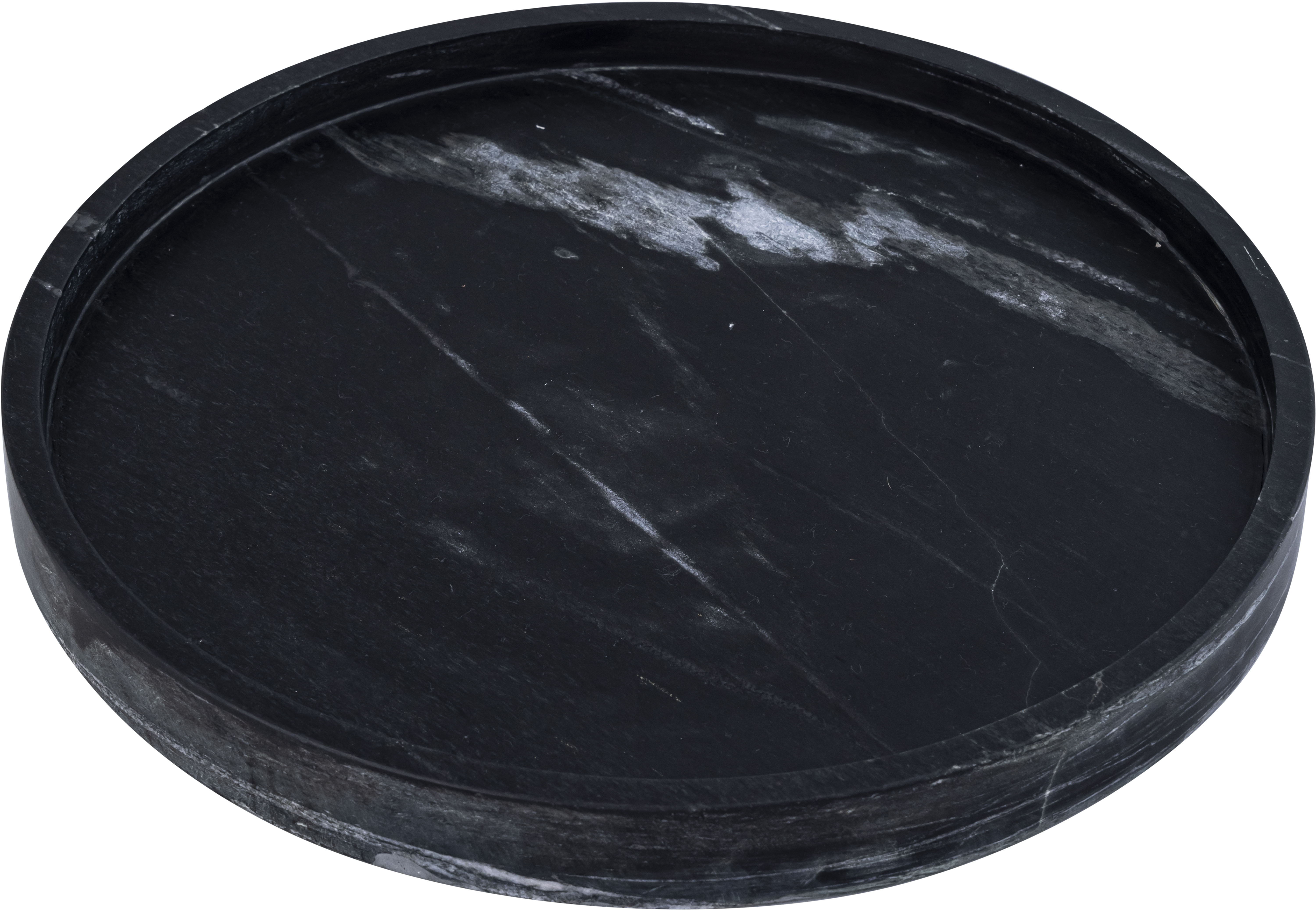 Barletta - Marble Round Tray - Black