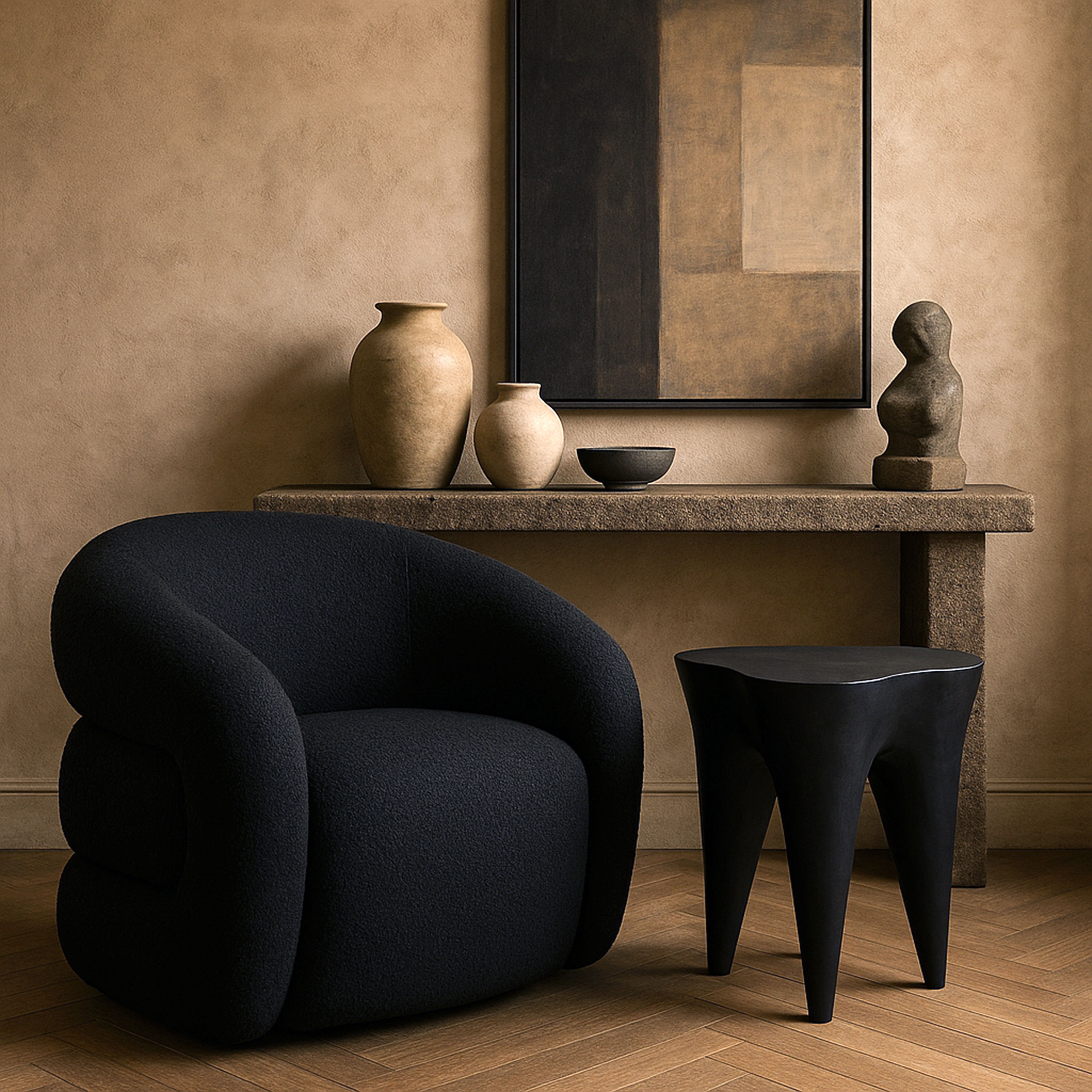 Bourges - Aluminum End Table - Black