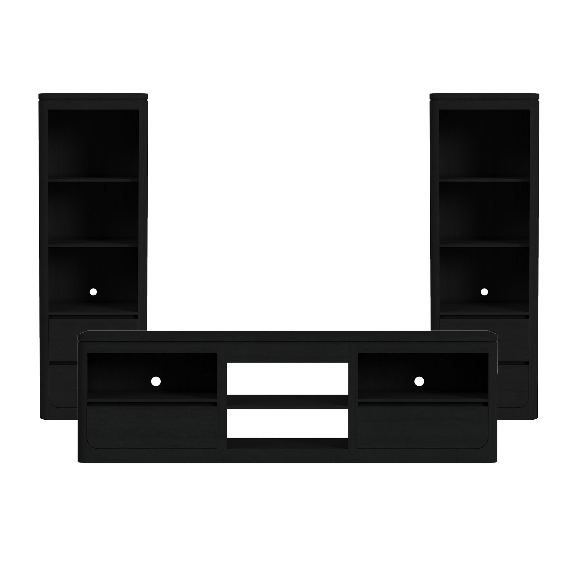 3 Pc · Entertainment Unit With 82" TV Console