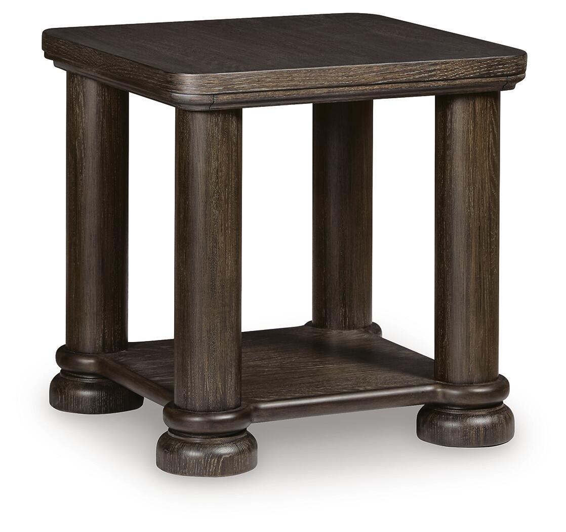 Bannette – Square End Table – Dark Brown