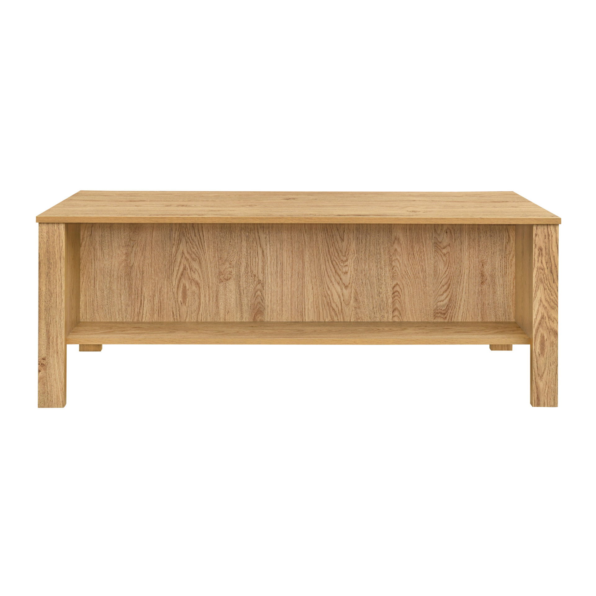 Thayer - 47" Two Drawer Coffee Table - Natural, light brown, view 4