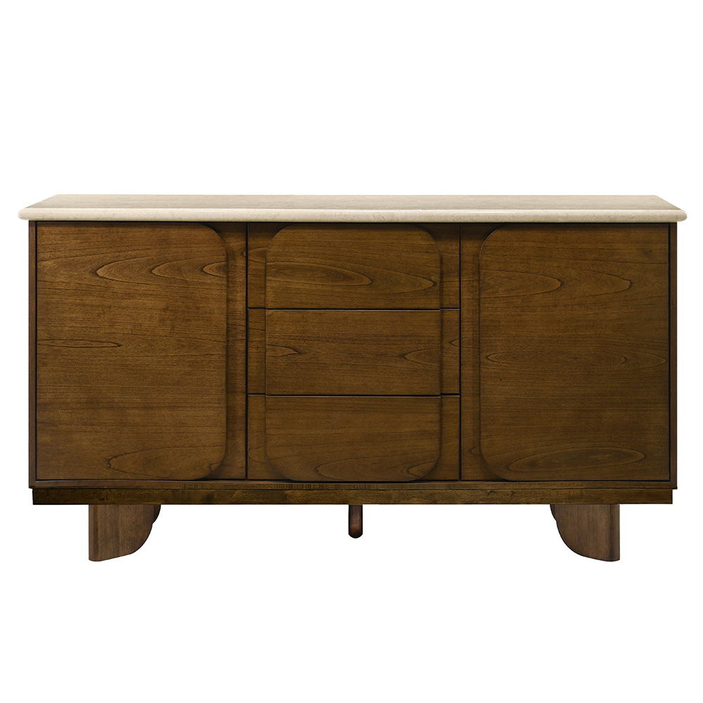 Kasha - Server With Marble Top Top - Vintage Oak, dark brown, view 8