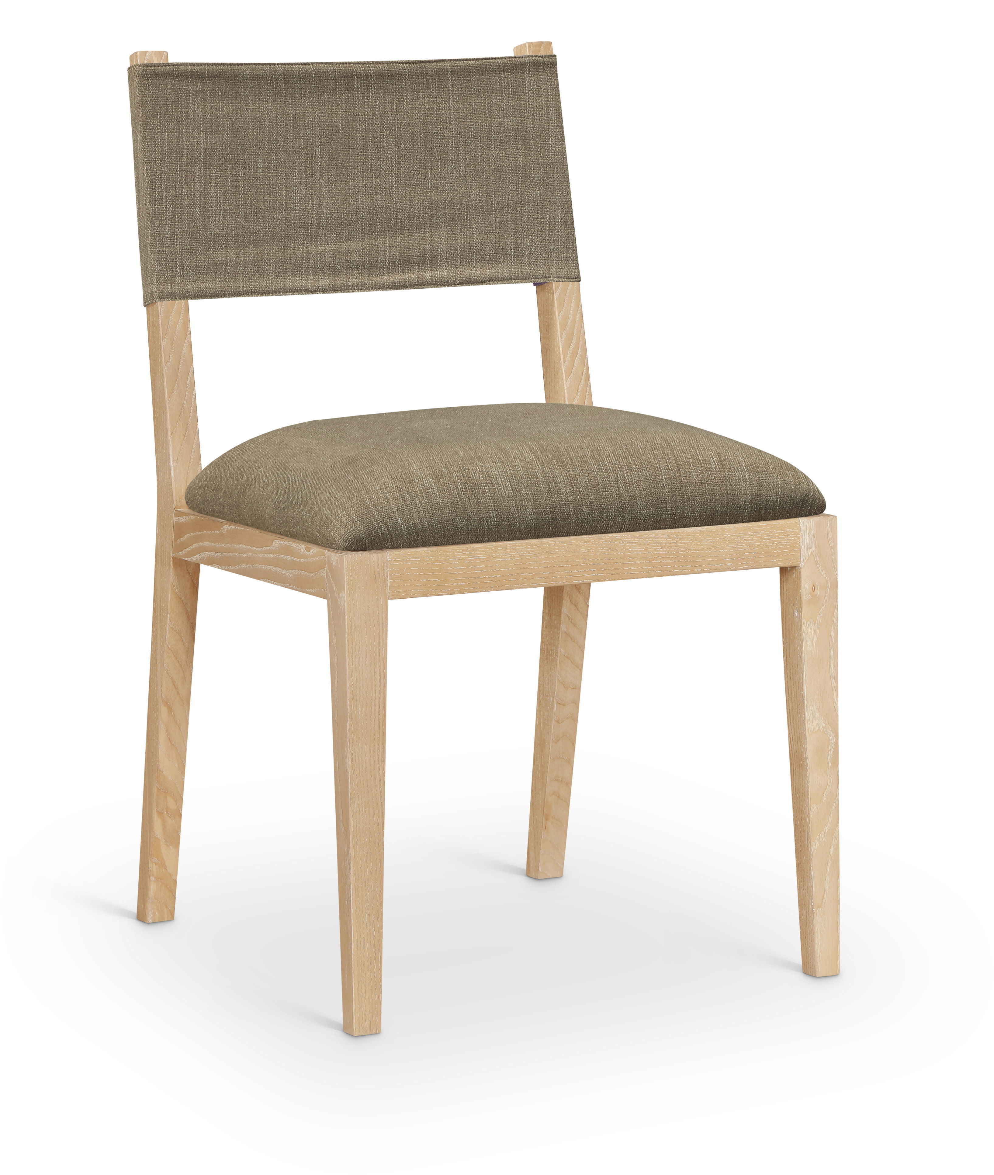 Avon - Linen Textured Performance Fabric Upholstered Dining Side Chair (Set of 2) - Brown