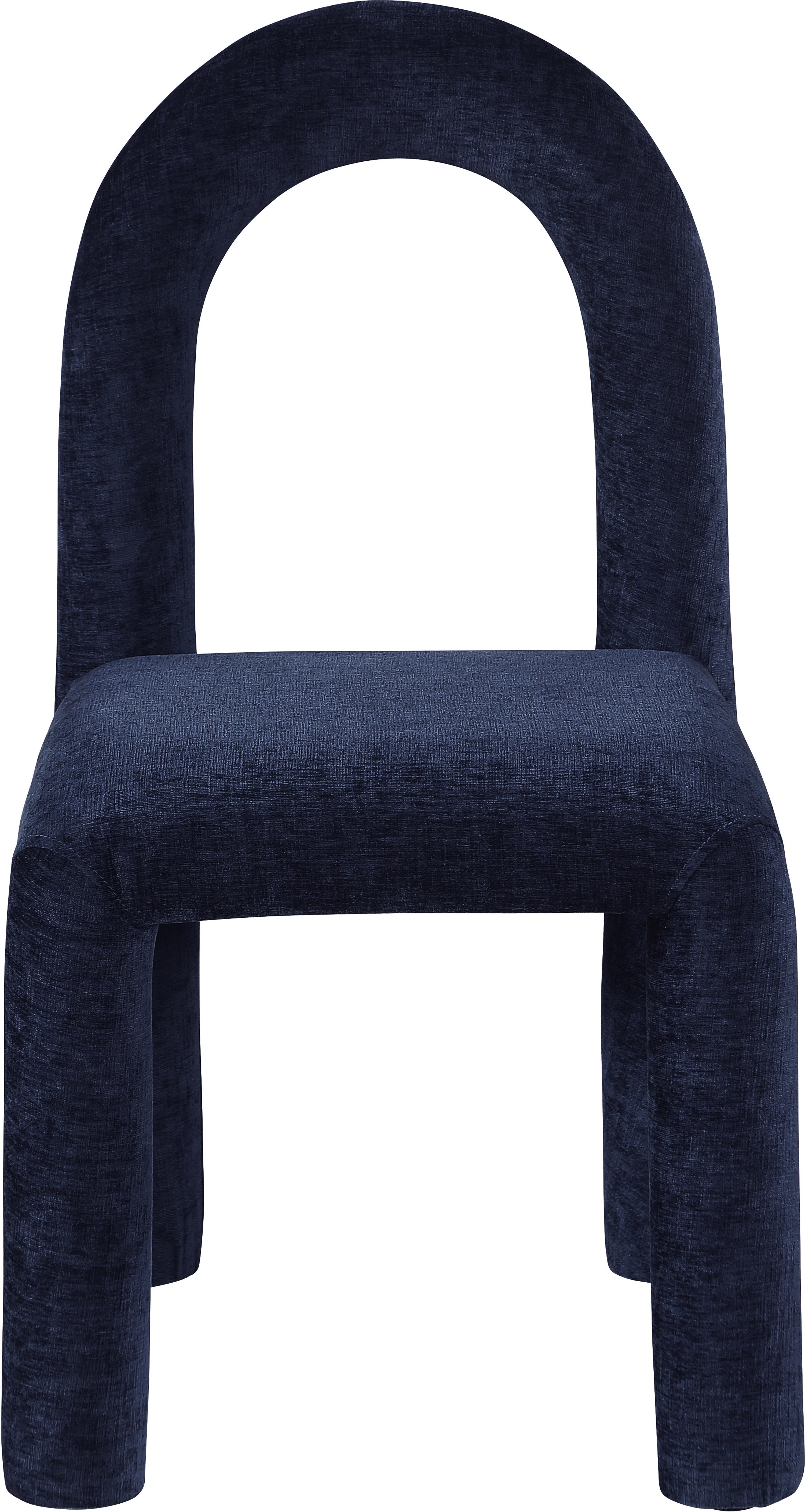 Amari - Chenille Fabric Dining Chair (Set of 2) - Navy