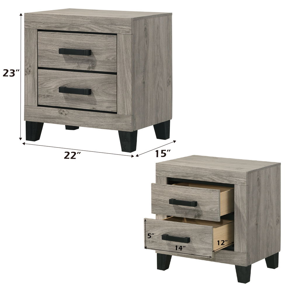 Mari - Nightstand - Light Gray Finish, gray, view 7