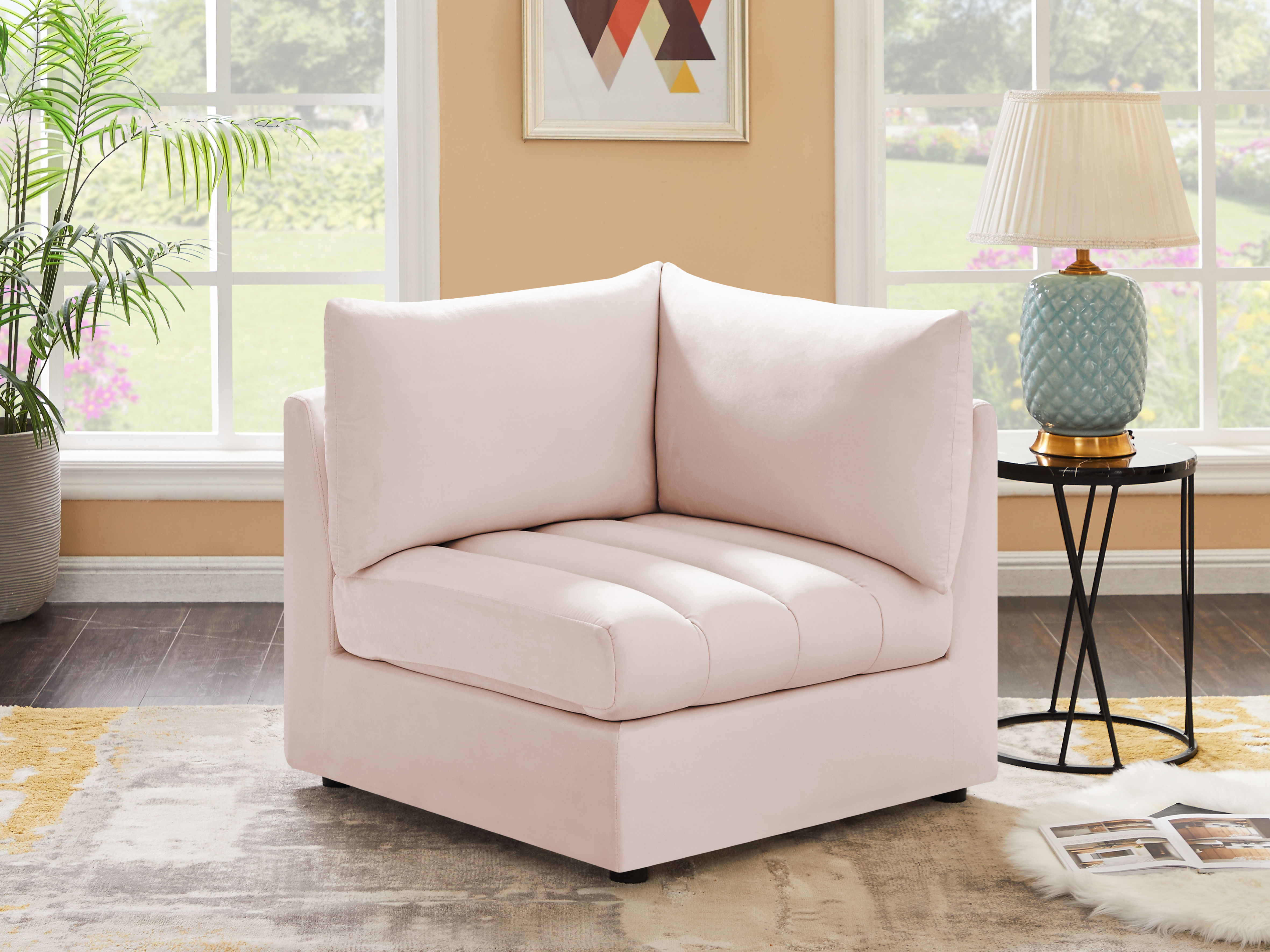 Jacob - Corner Chair - Pink