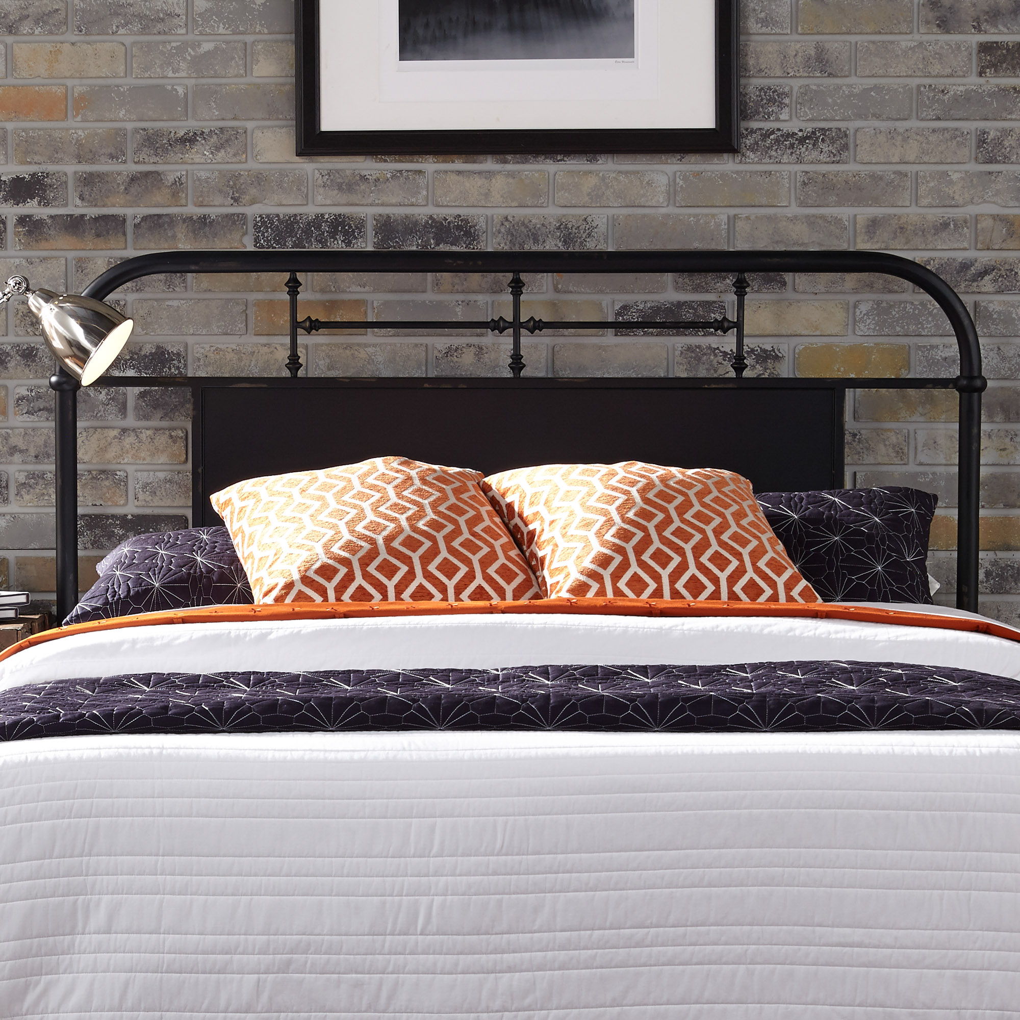 Liberty Furniture Vintage Series - Queen Metal Headboard - Black