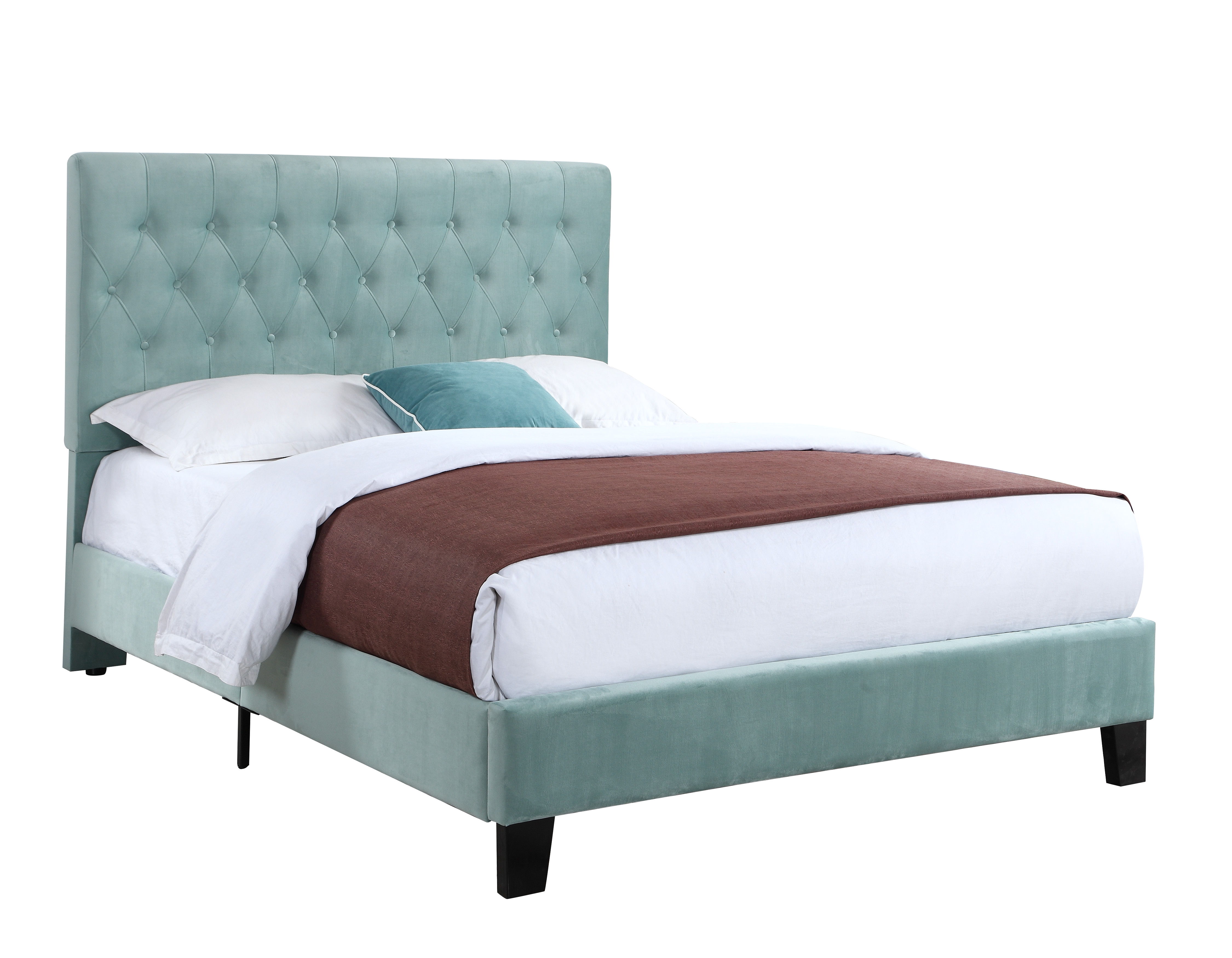 Amelia - Full Upholstered Bed - Light Blue Image