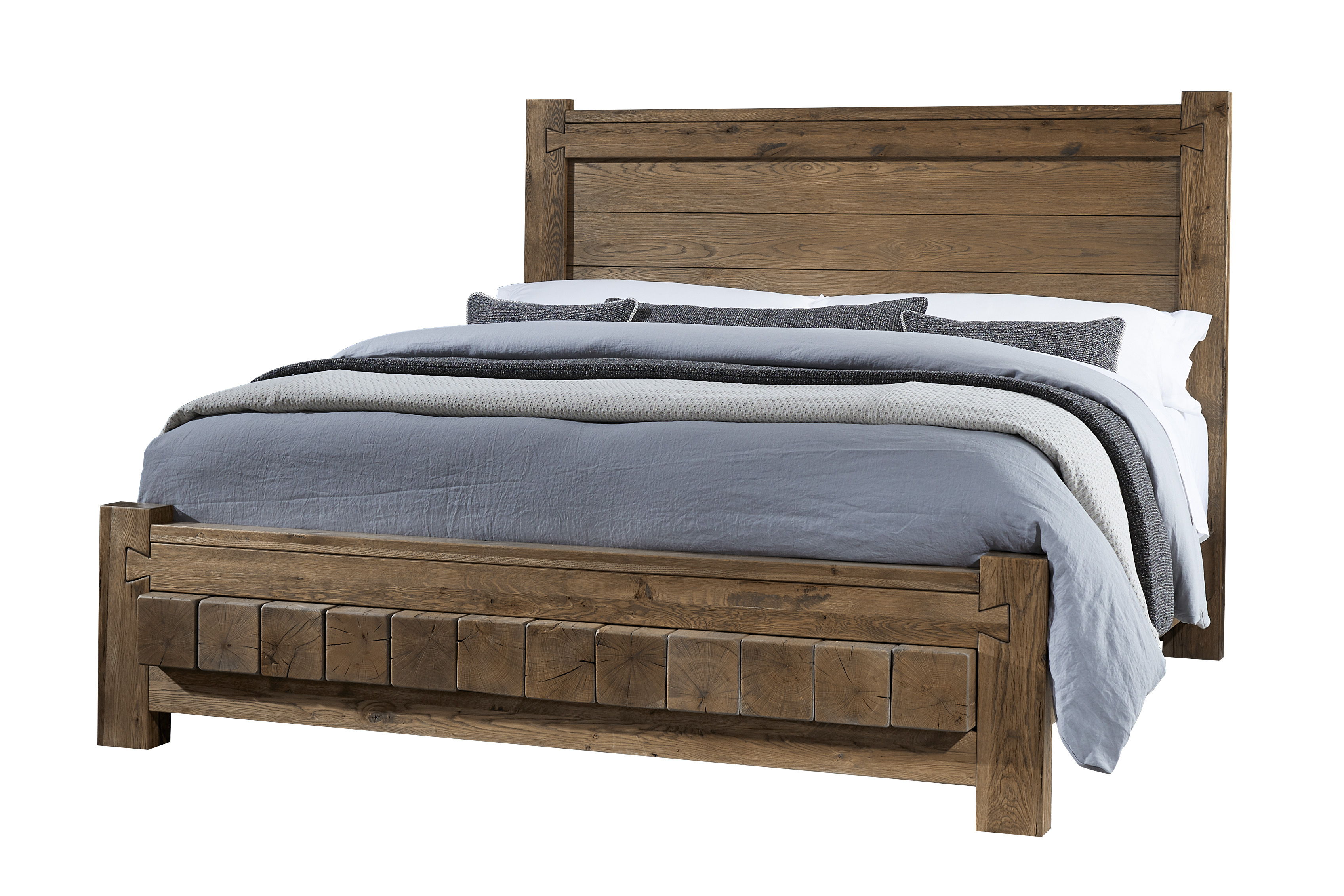 Vaughan-Bassett Dovetail - King Poster Bed With 6 X 6 Footboard - Natural