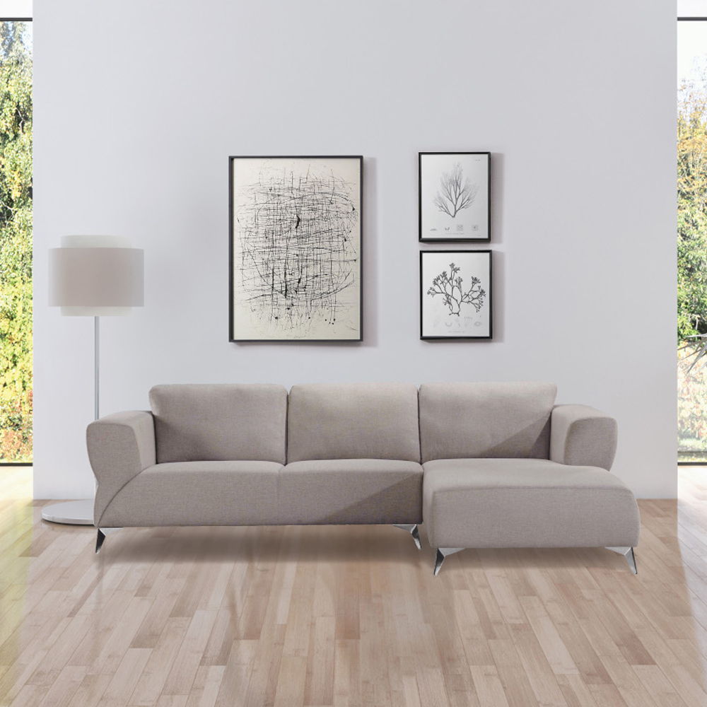 Josiah - Sectional Sofa - Sand Fabric, beige