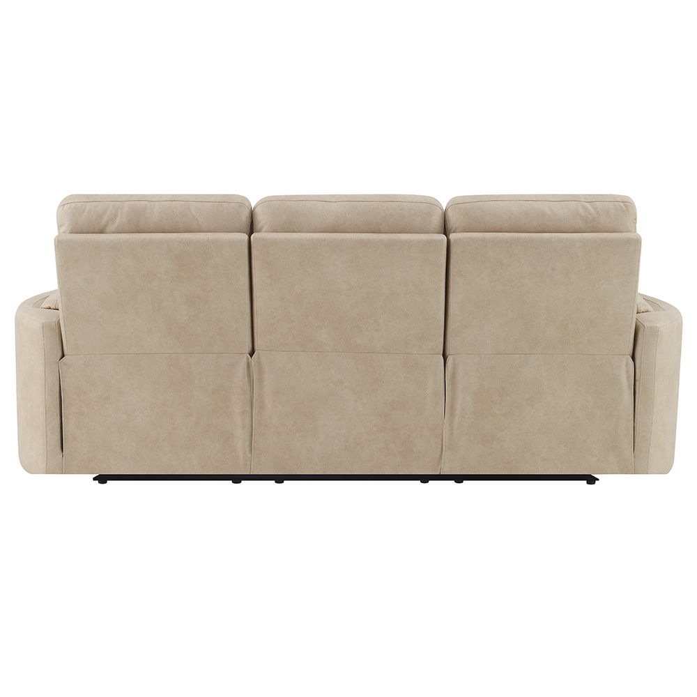 Elison - Motion Sofa - Dark Beige Polish Microfiber, beige, view 5