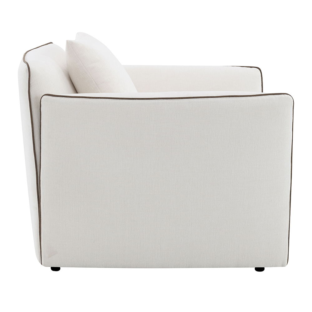 Yolanda - Chair With Pillow - Beige Chenille, beige, view 3