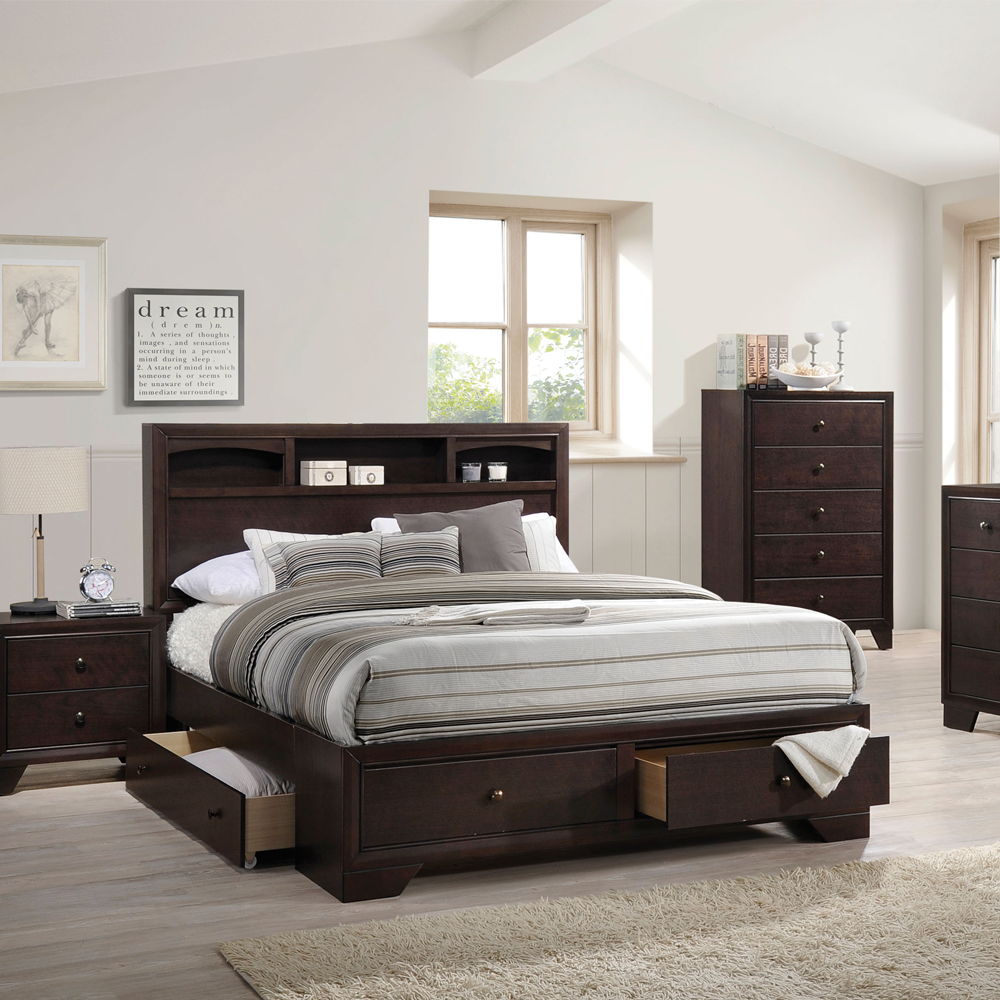 Madison II - Queen Bed - Espresso, dark brown