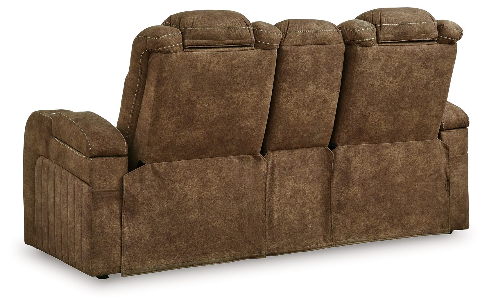 Ashley Furniture Wolfridge - 2 Pc. - Power Reclining Sofa, Power Reclining Loveseat With Console - Brindle - Image 10