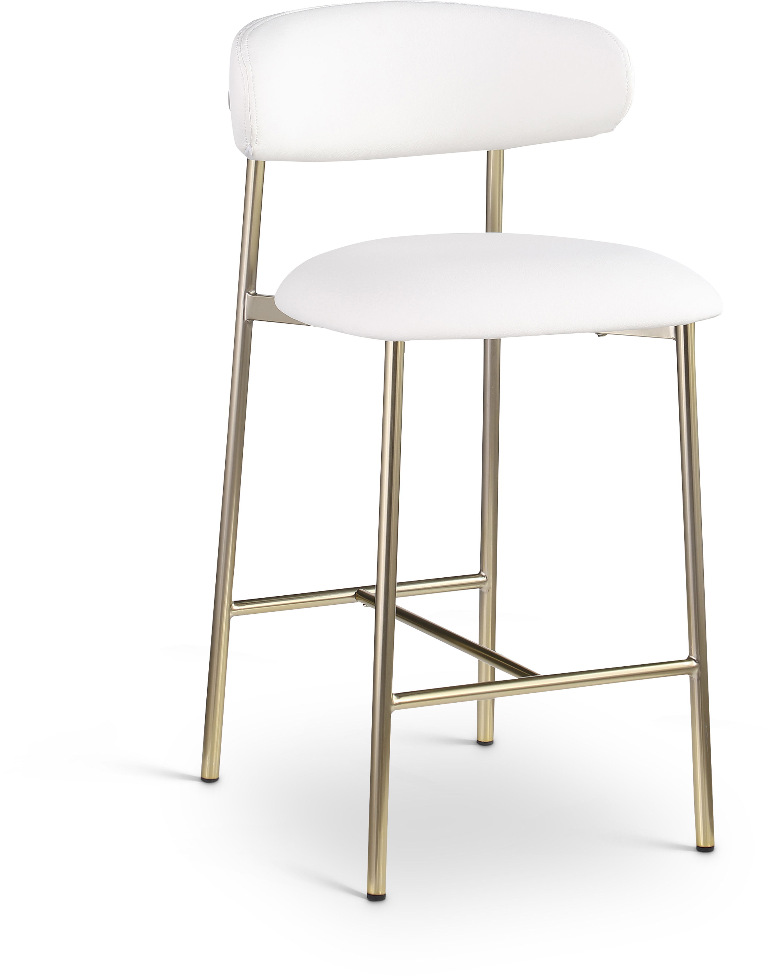 Lupita - Faux Leather Counter Stool (Set of 2) - White