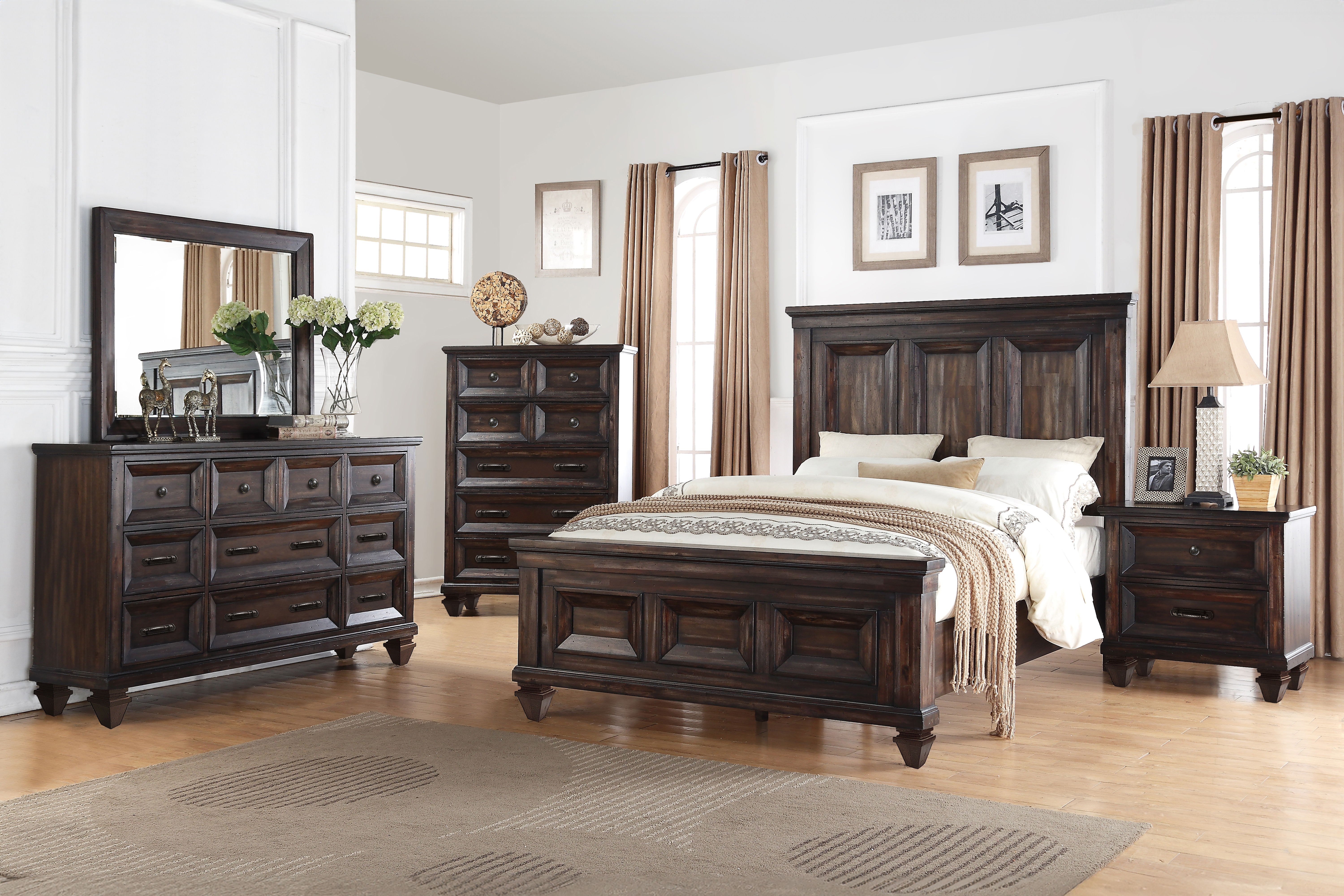 Queen · 5 Pc · Bed & Dresser & Mirror & Chest & Nightstand