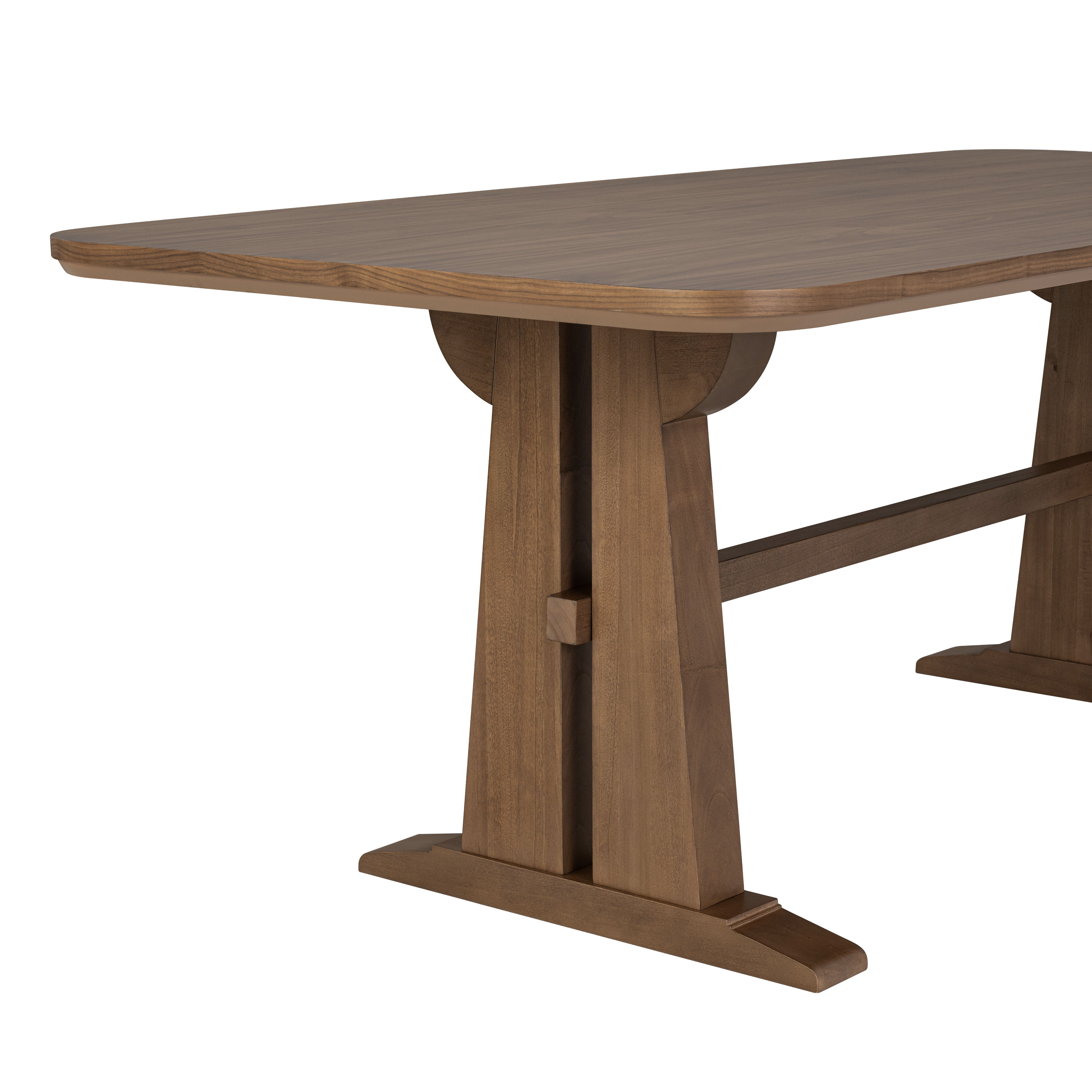 Lincoln - Rectangular Dining Table - Brown, light brown, view 4
