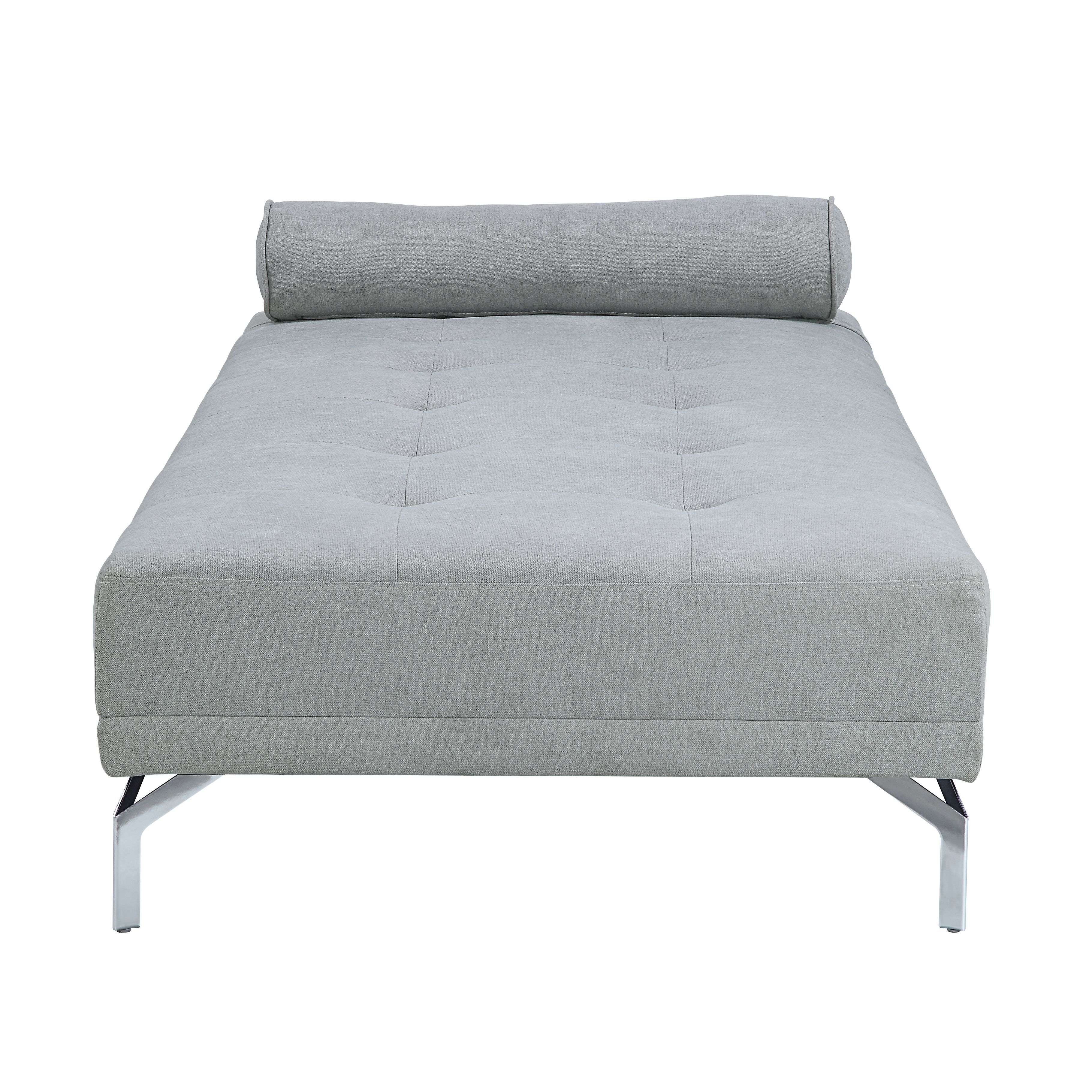 Quenti - Sofa Bed With Pillow - Gray Melange Velvet, gray, view 6