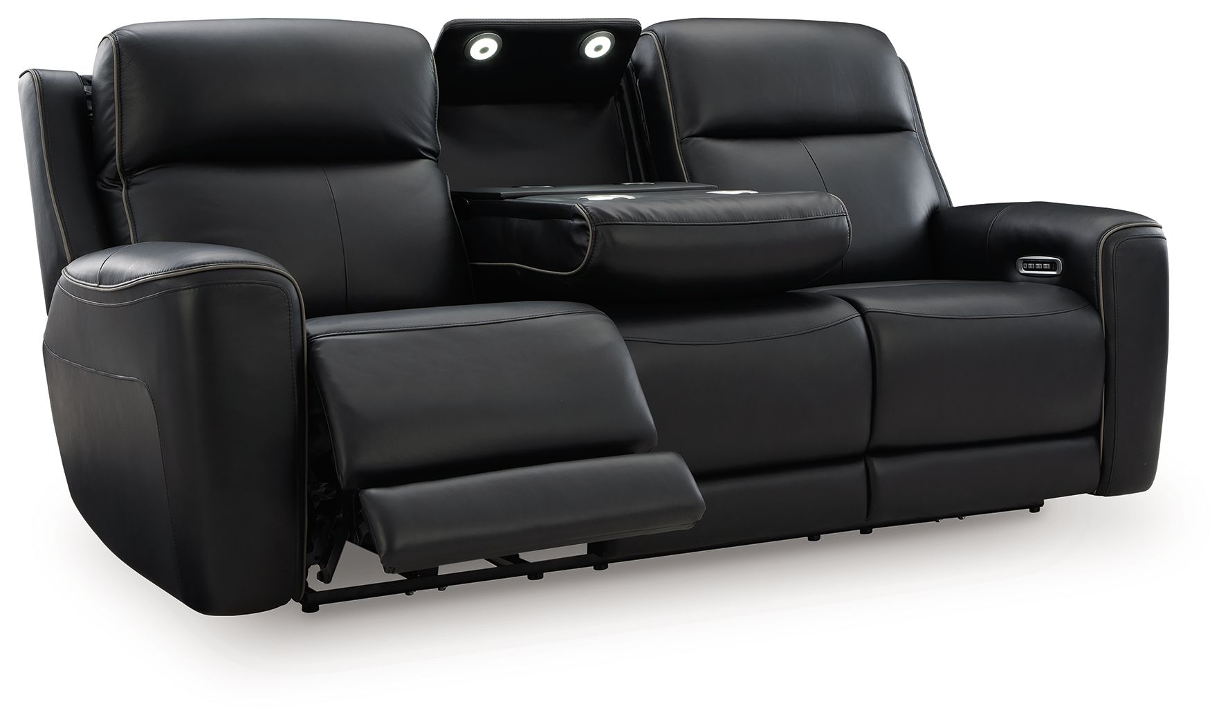 5Z-Comfort - Power Reclining Sofa With Adjustable Headrest - Onyx