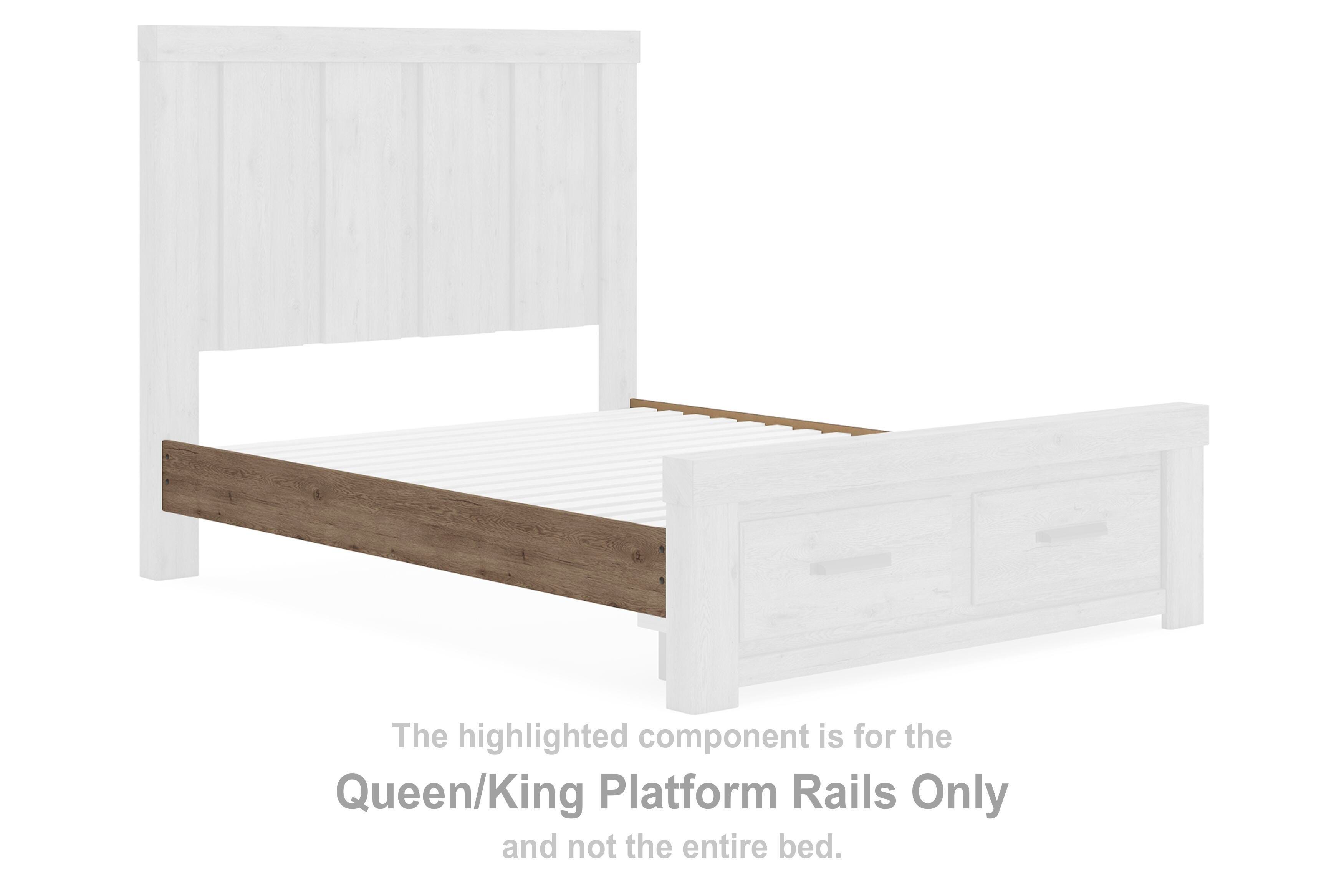 Oliandon – Queen/King Platform Rails – Light Brown