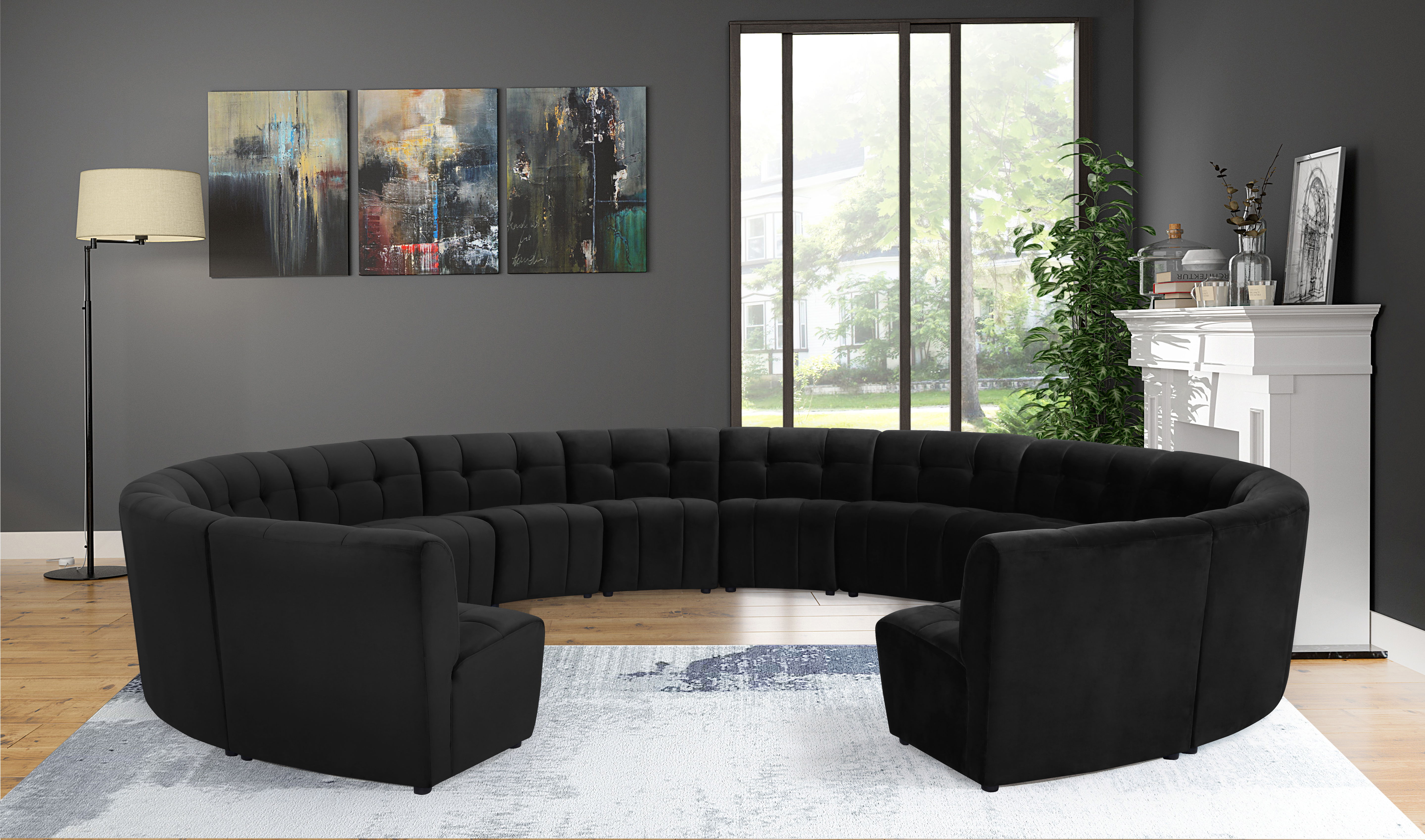 Limitless - 14 Piece Modular Sectional - Black