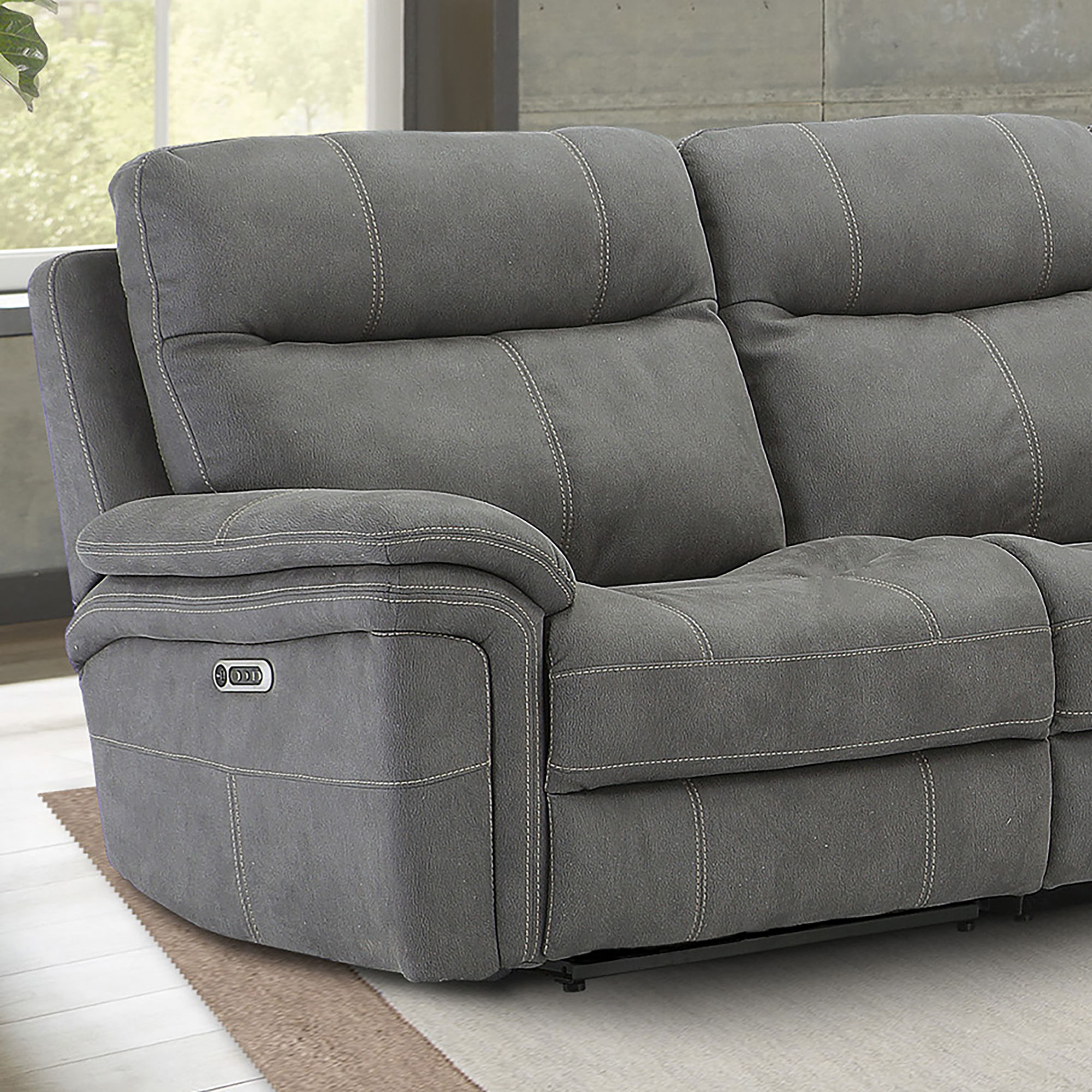 Parker House Mason - Power Left Arm Facing Recliner - Carbon