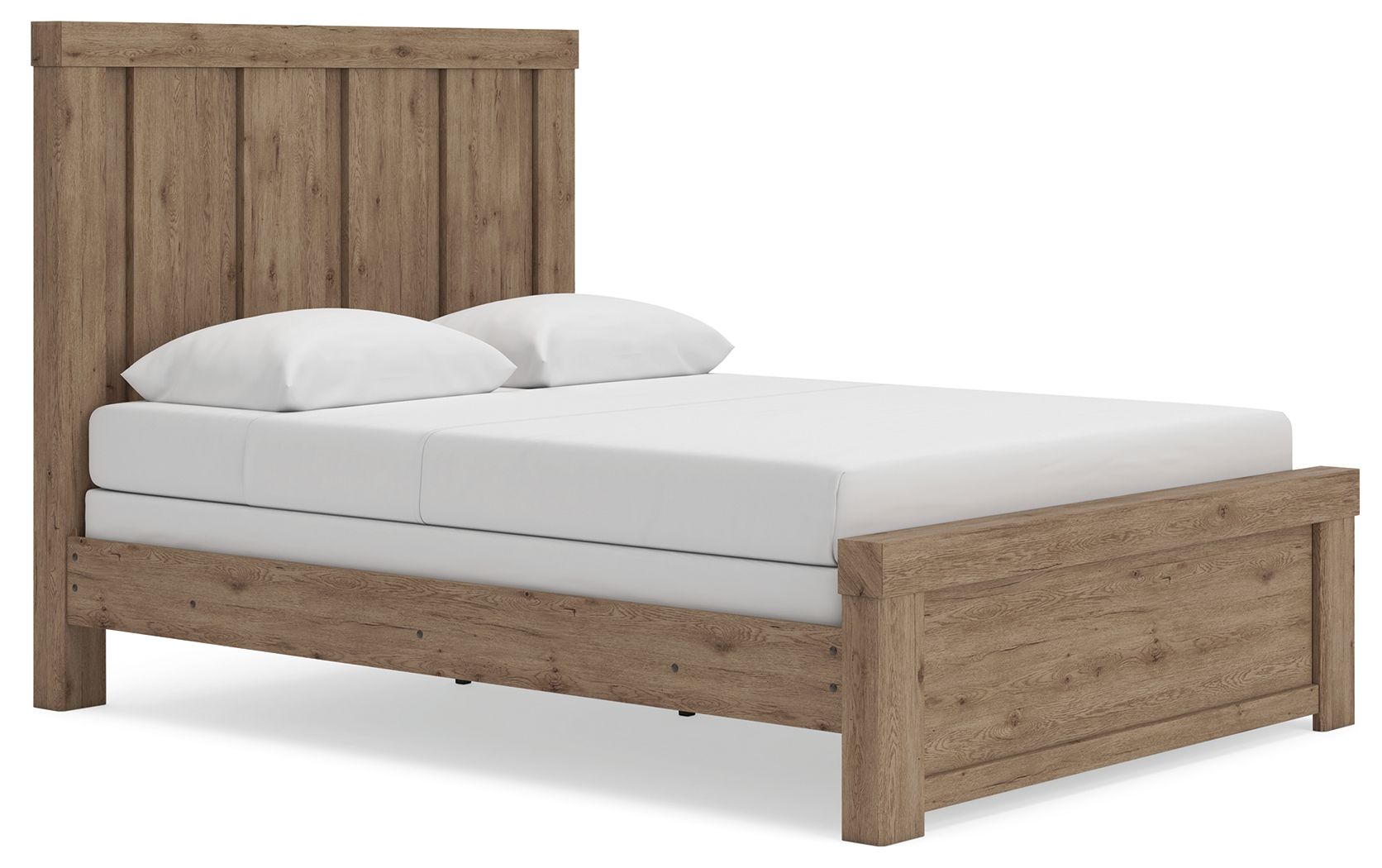 Oliandon - Queen Panel Bed - Light Brown