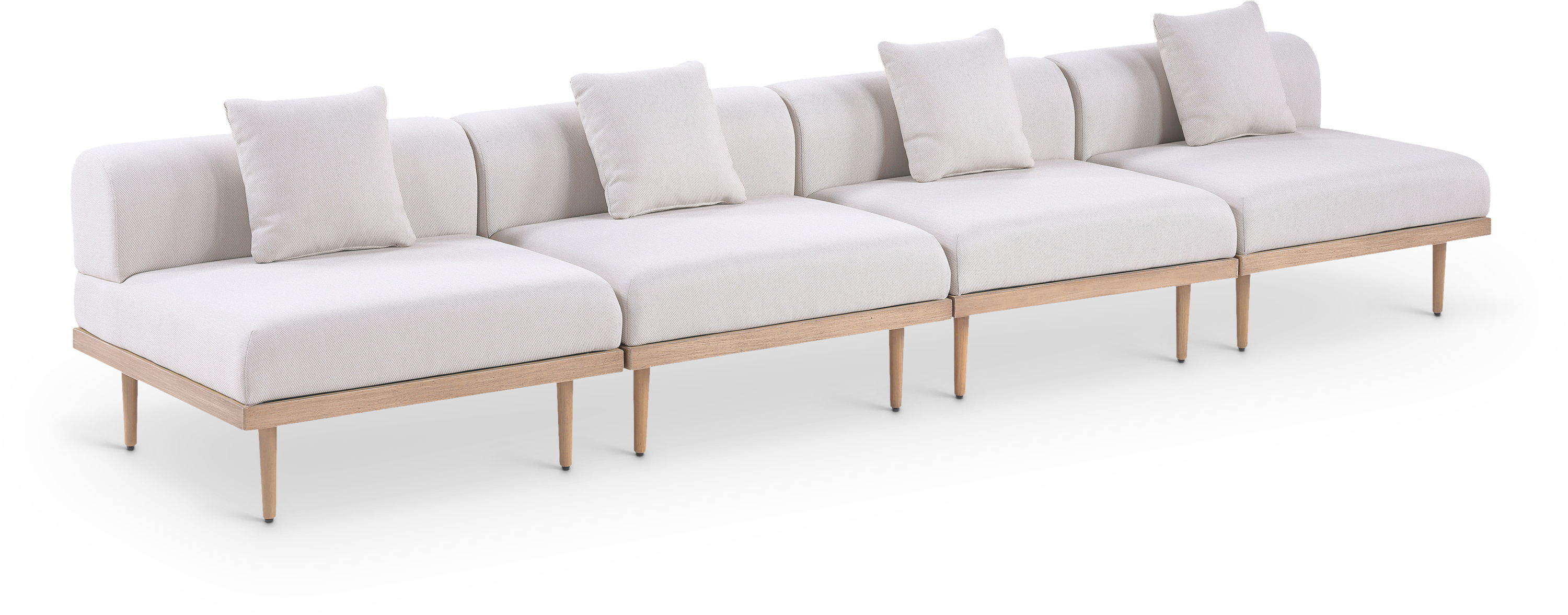4 Pc · 142" Upholstered Outdoor Patio Modular Sofa