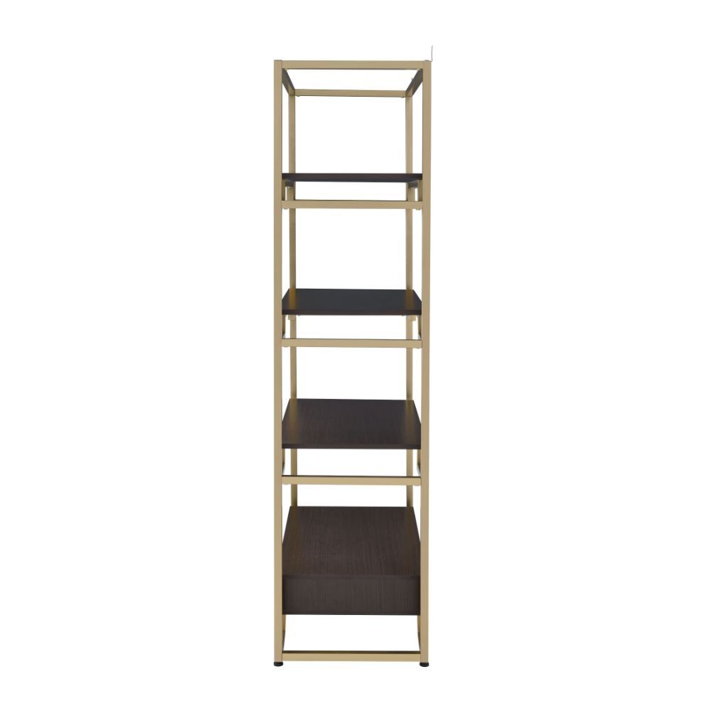 Yumia - Bookshelf - Gold & Walnut, gold, view 3