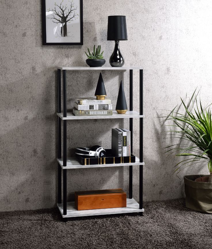 Nypho - Bookshelf - Antique White & Black, beige, view 4