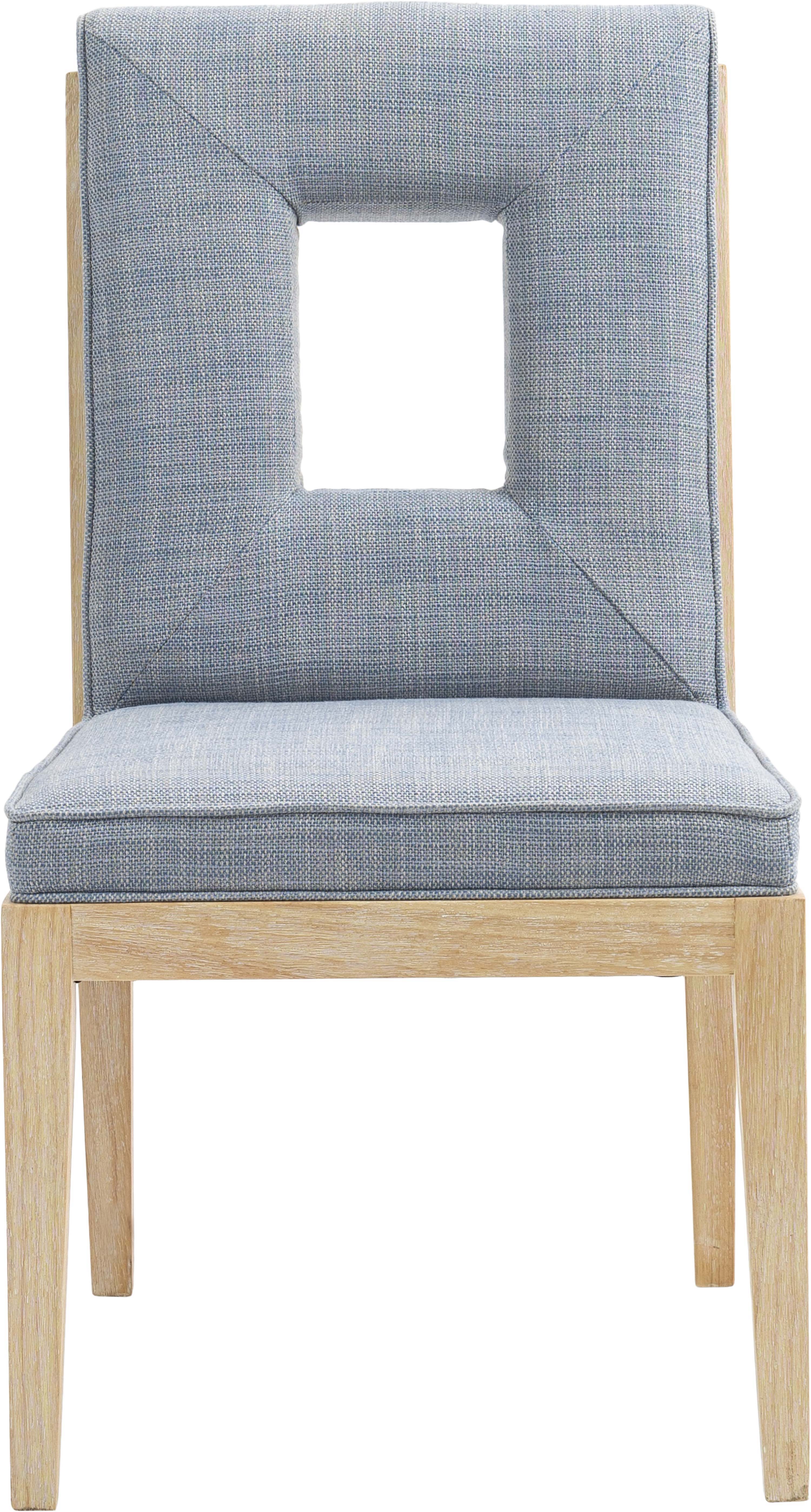Gwendolyn - Dining Side Chair With Natural Frame (Set of 2) - Light Blue