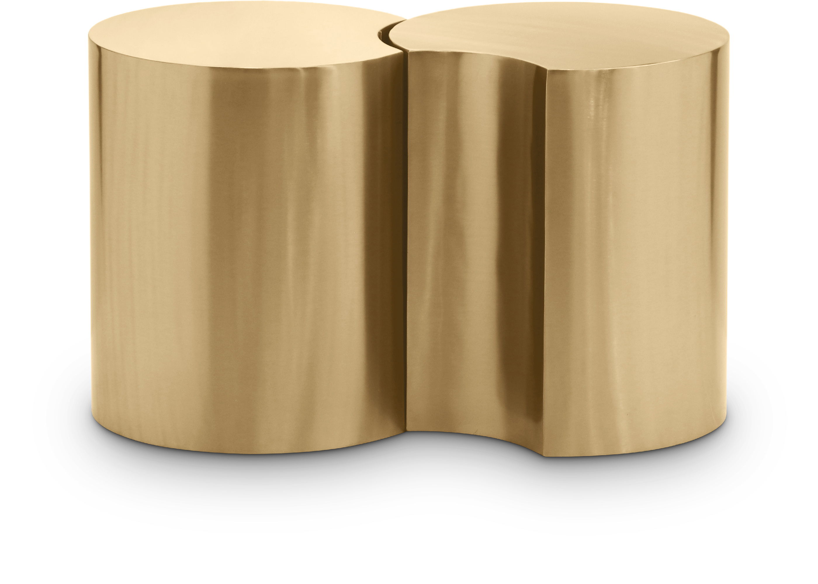 Dimple - 18" 2 Piece Modular End Table - Gold
