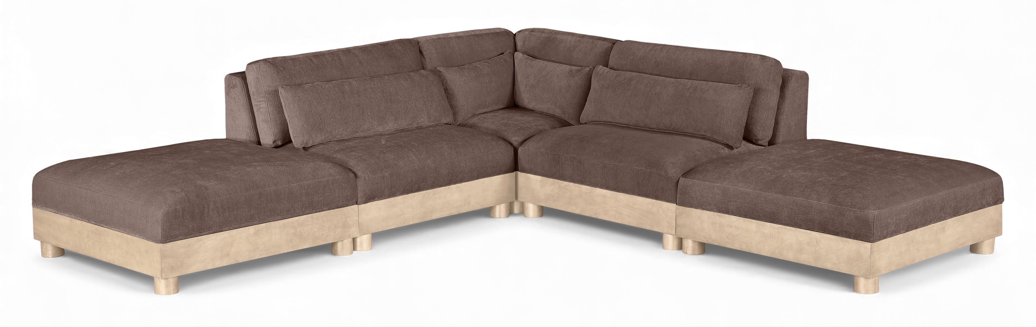 5 Pc · 2 Armless Chairs, 1 Corner Chair, 2 Ottomans